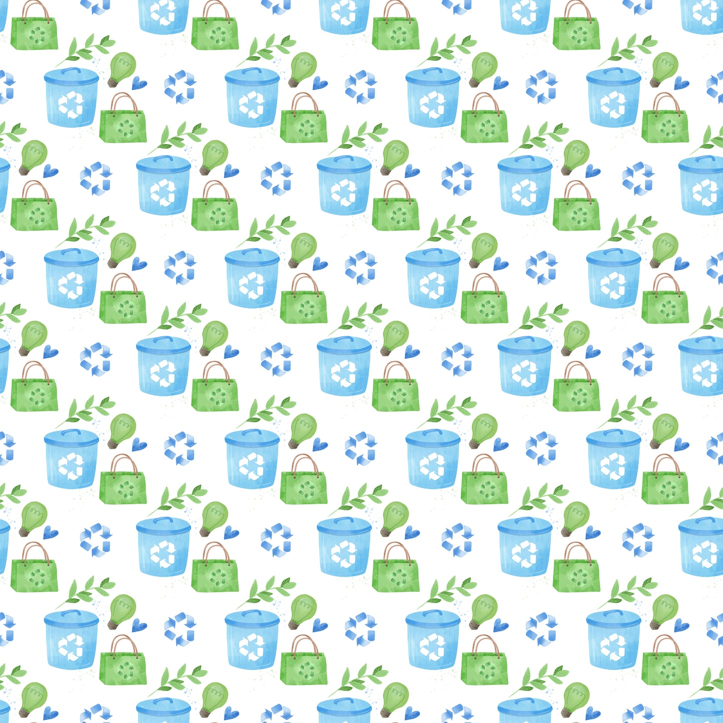 Earth Day Collection Please Recycle 12 x 12 Double-Sided Scrapbook Paper by SSC Designs - 15 Pack