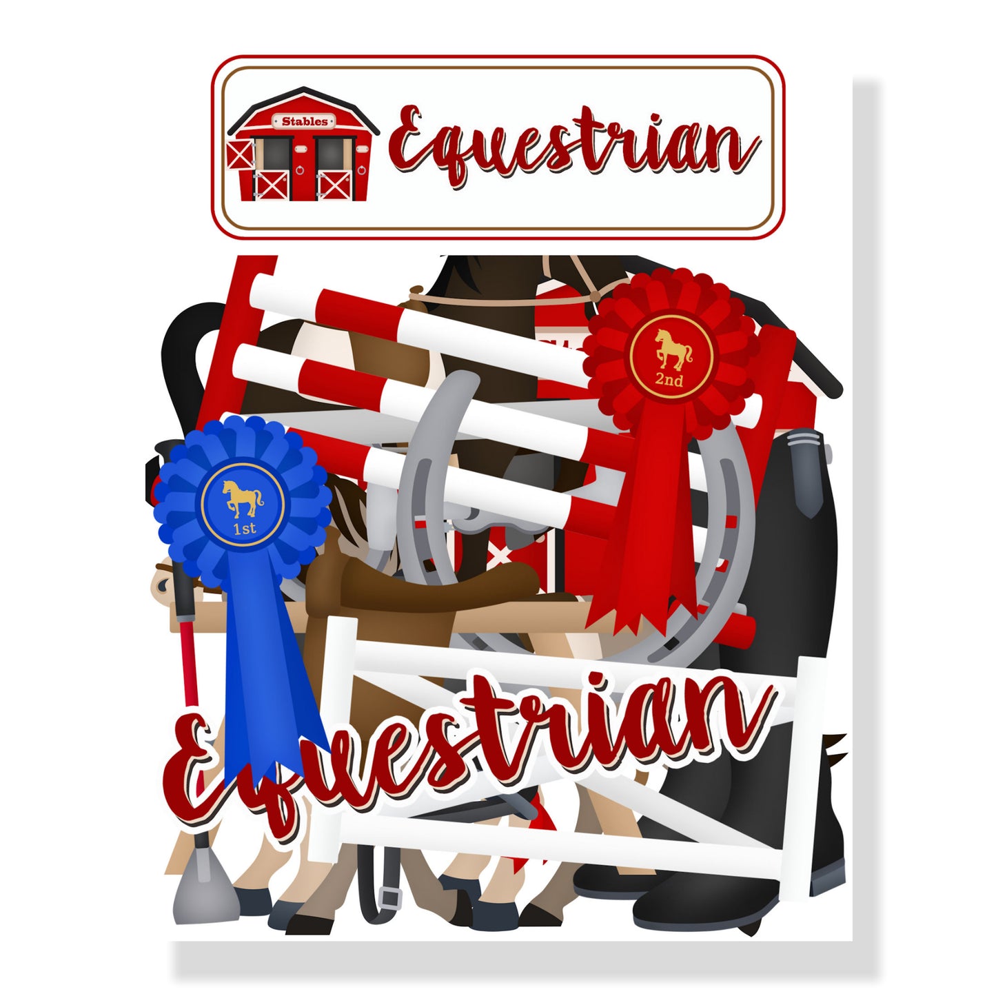 Equestrian Collection Laser Cut Scrapbook Ephemera Embellishments by SSC Designs - 3 Packs