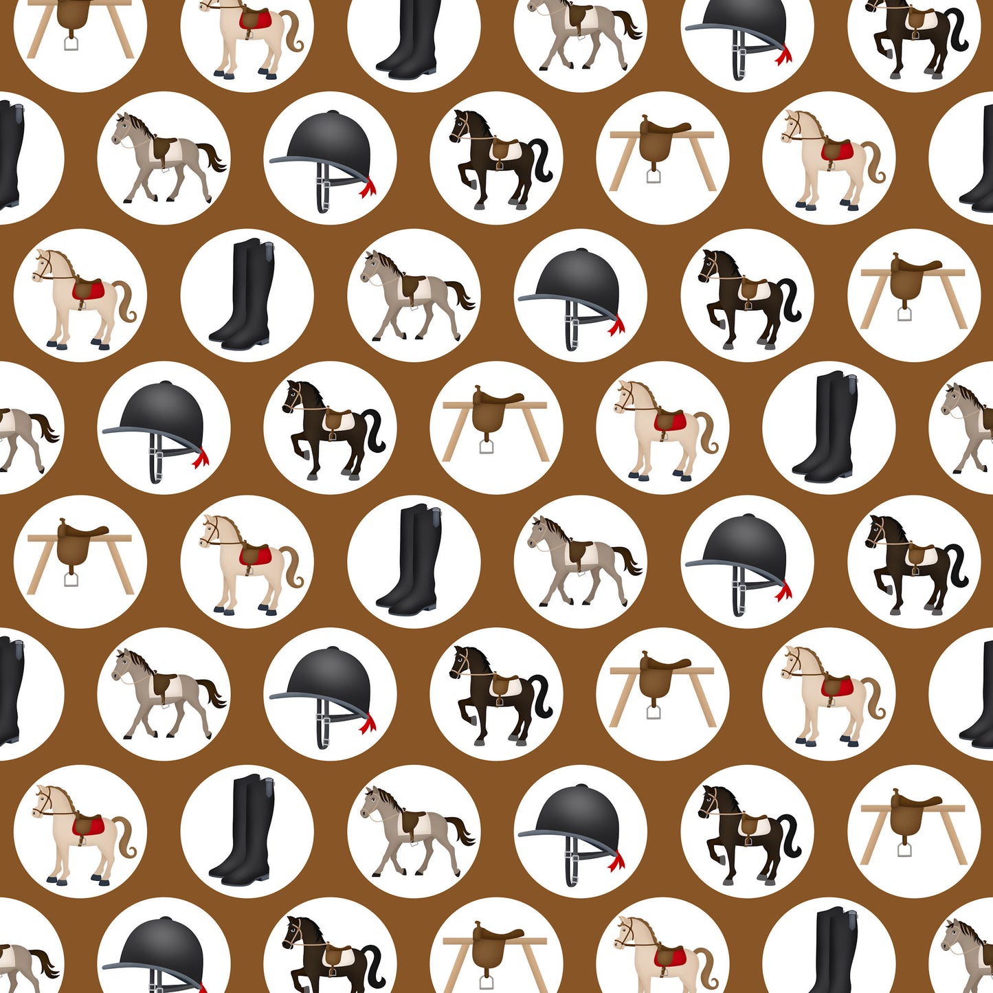 Equestrian Collection Equestrian Icons 12 x 12 Double-Sided Scrapbook Paper by SSC Designs - 15 Pack
