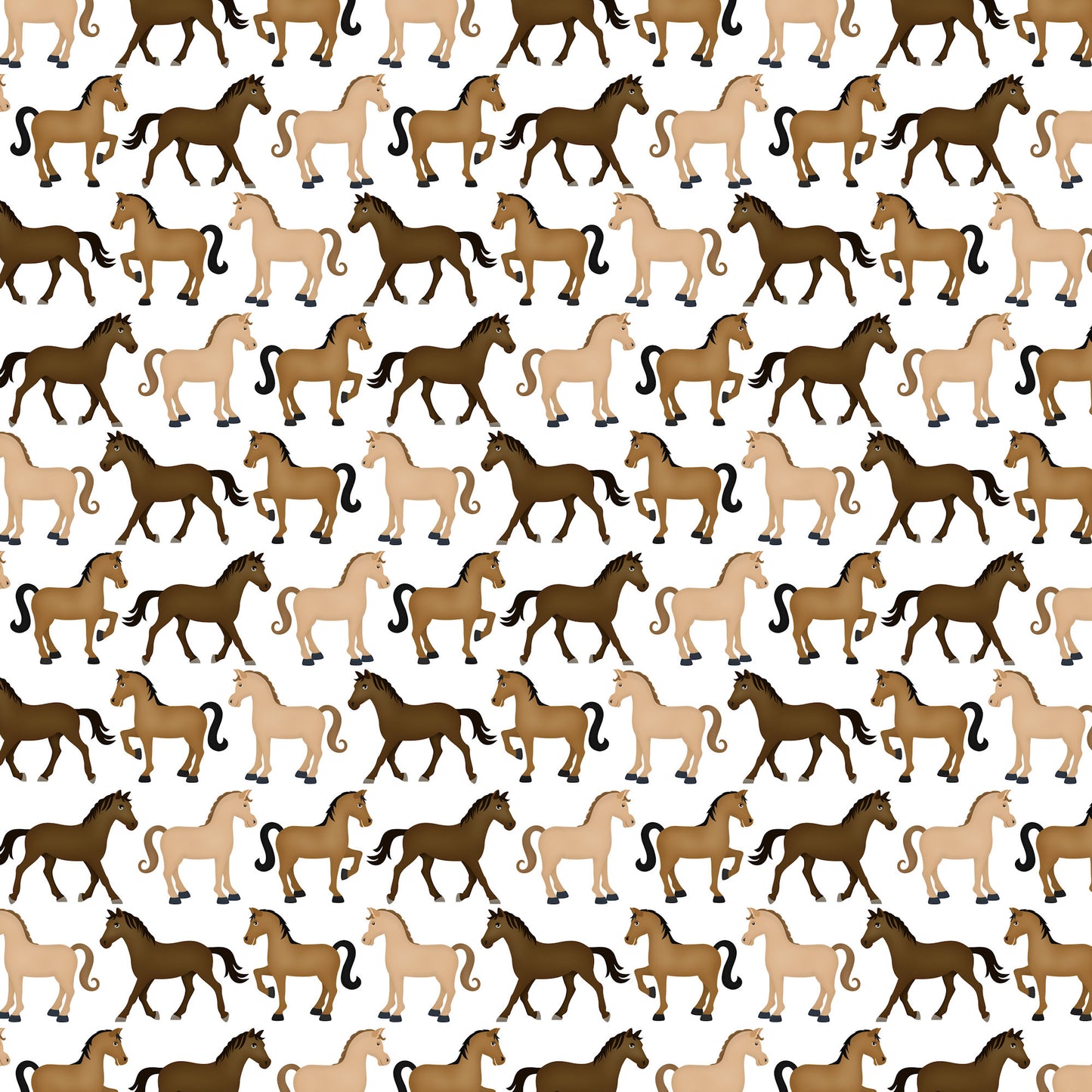 Equestrian Collection Horses & Horseshoes 12 x 12 Double-Sided Scrapbook Paper by SSC Designs - 15 Pack