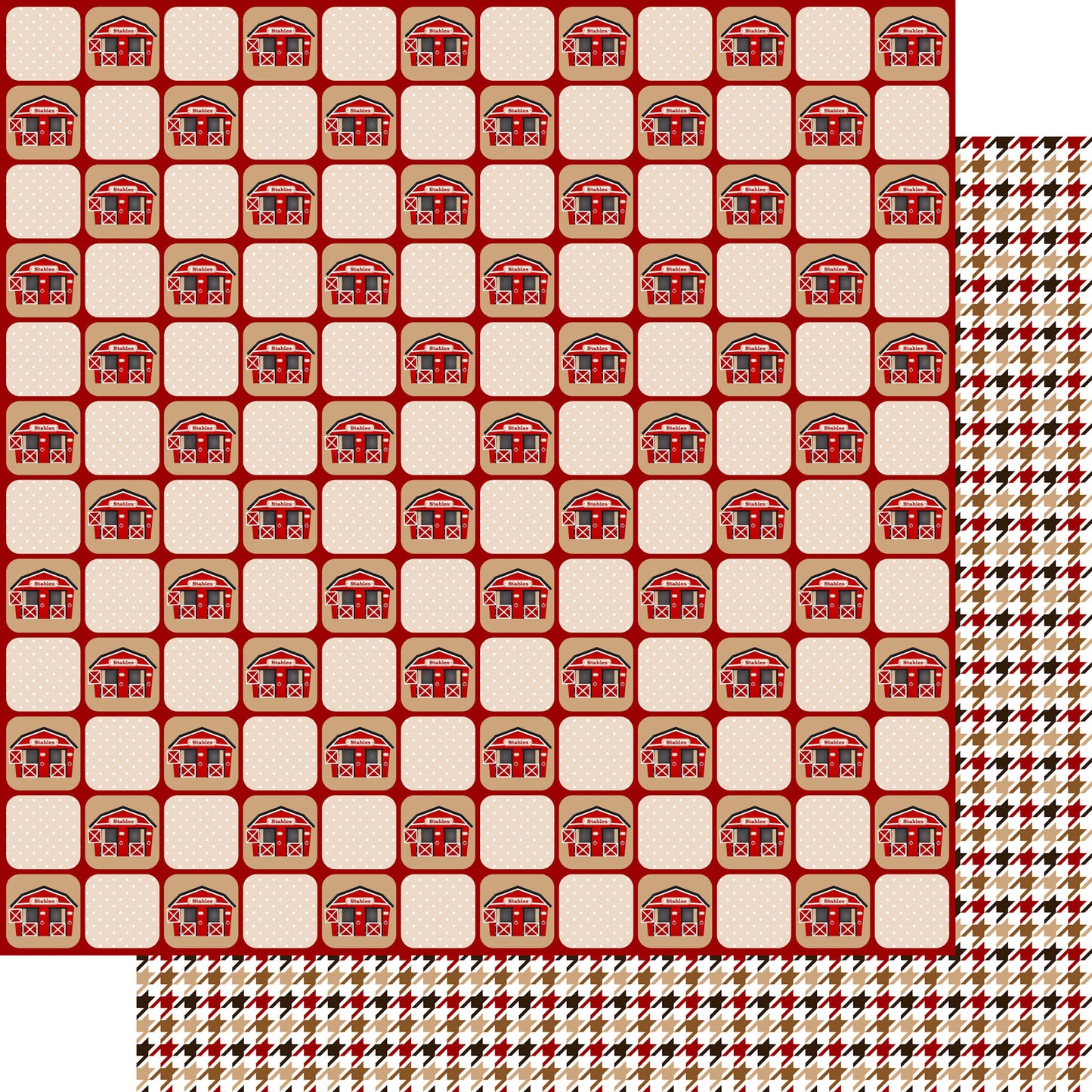 Equestrian Collection In The Stable 12 x 12 Double-Sided Scrapbook Paper by SSC Designs - 15 Pack