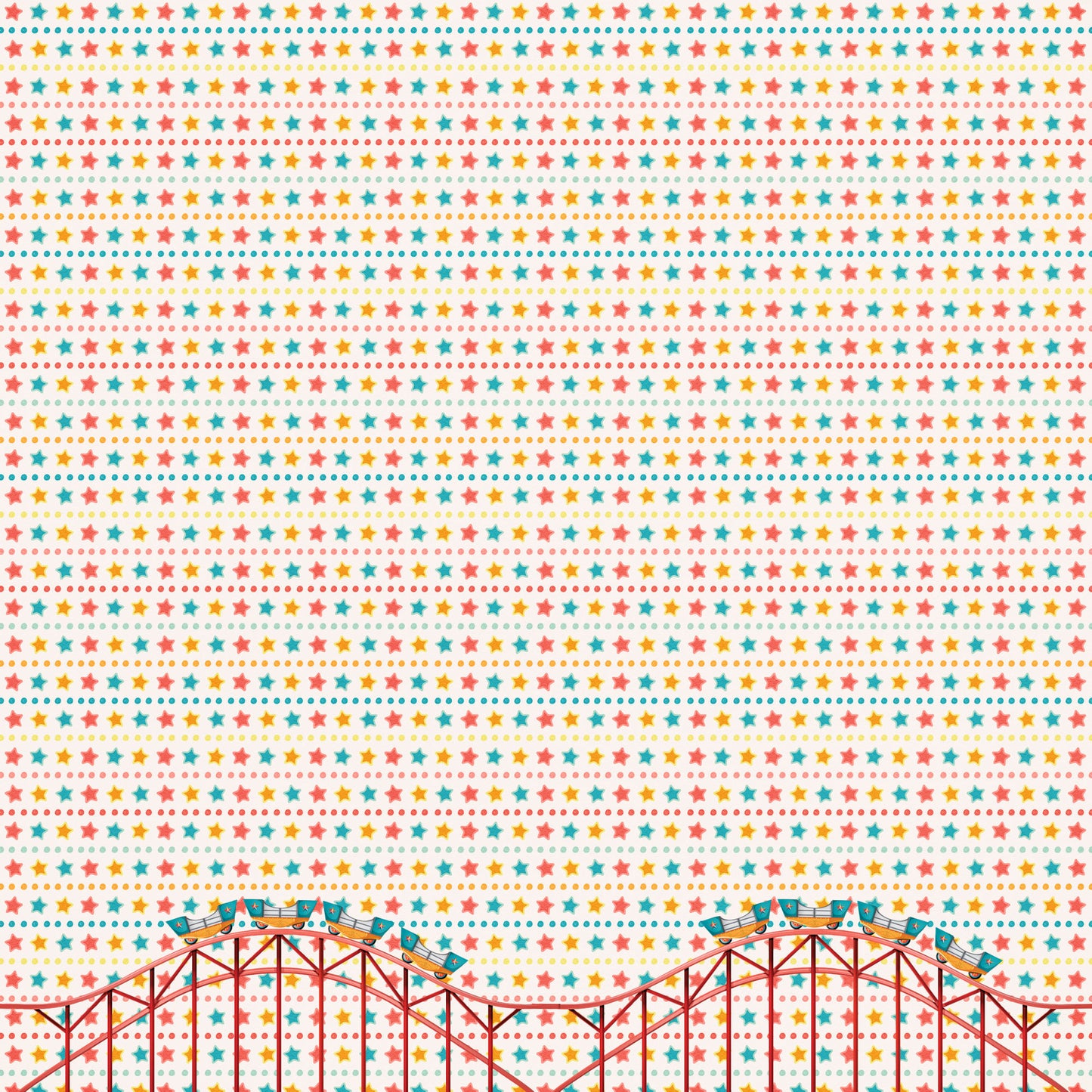 Fun At The Fair Collection Coaster Craze 12 x 12 Double-Sided Scrapbook Paper by SSC Designs - 15 Pack