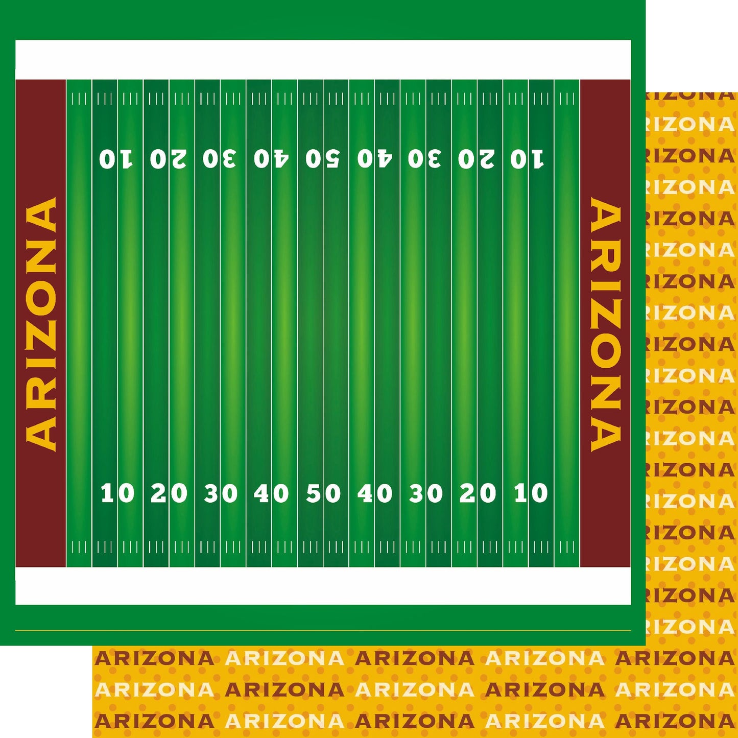 Football Season Collection Arizona On The Field 12 x 12 Double-Sided Scrapbook Paper by SSC Designs