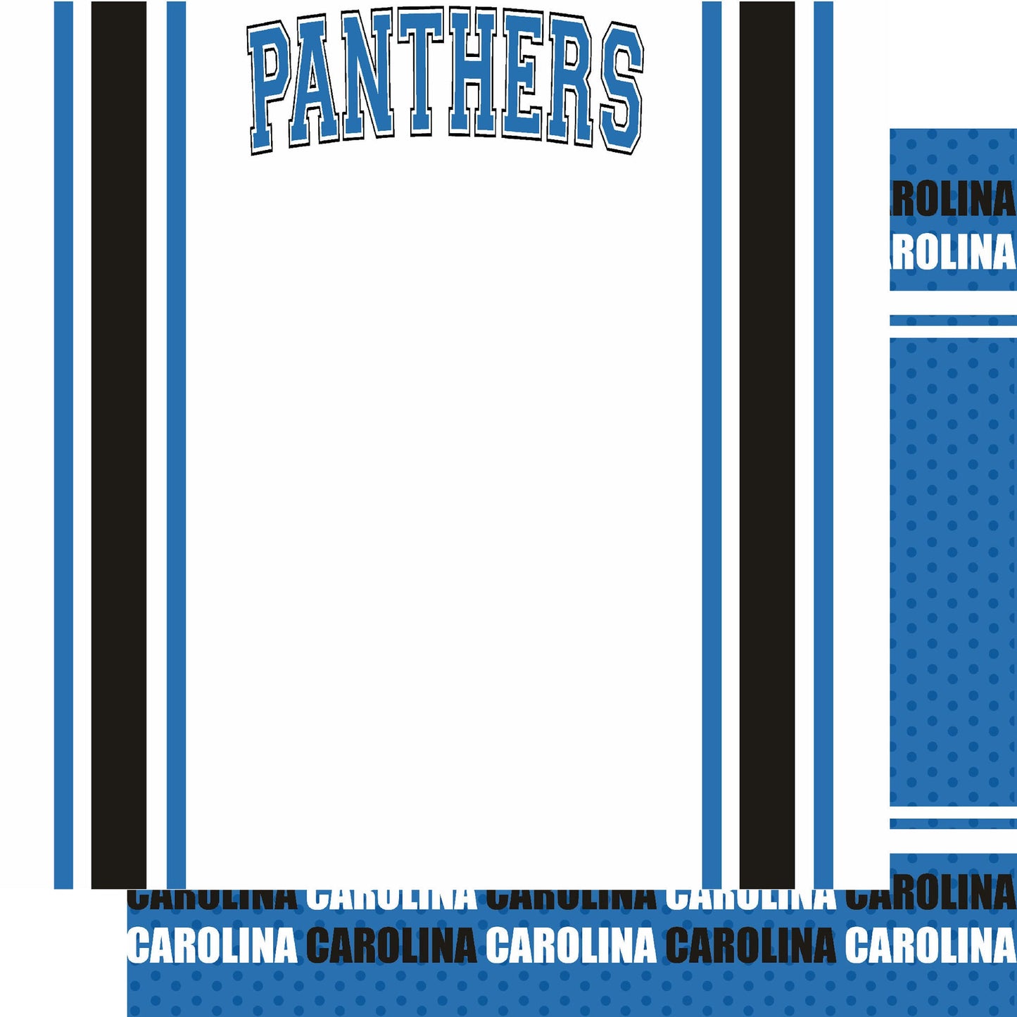 Football Season Collection Panthers Football Jersey 12 x 12 Double-Sided Scrapbook Paper by SSC Designs