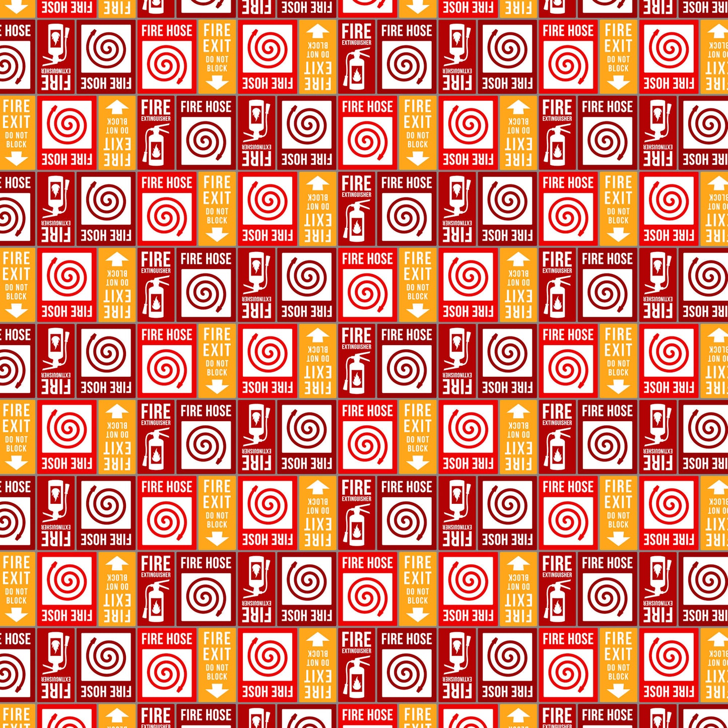 Occupation Collection Firefighter Stripes 12 x 12 Double-Sided Scrapbook Paper by SSC Designs - 15 Pack