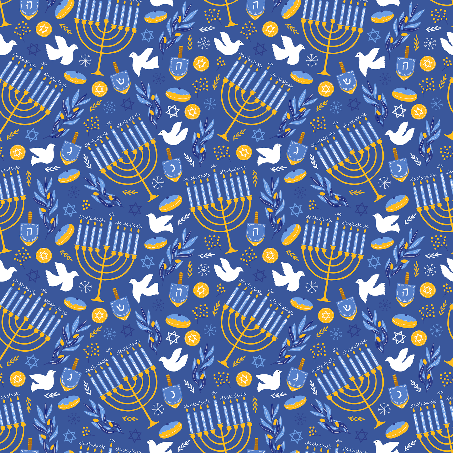 Festival of Lights Collection Menorah 12 x 12 Double-Sided Scrapbook Paper by SSC Designs - 15 Pack