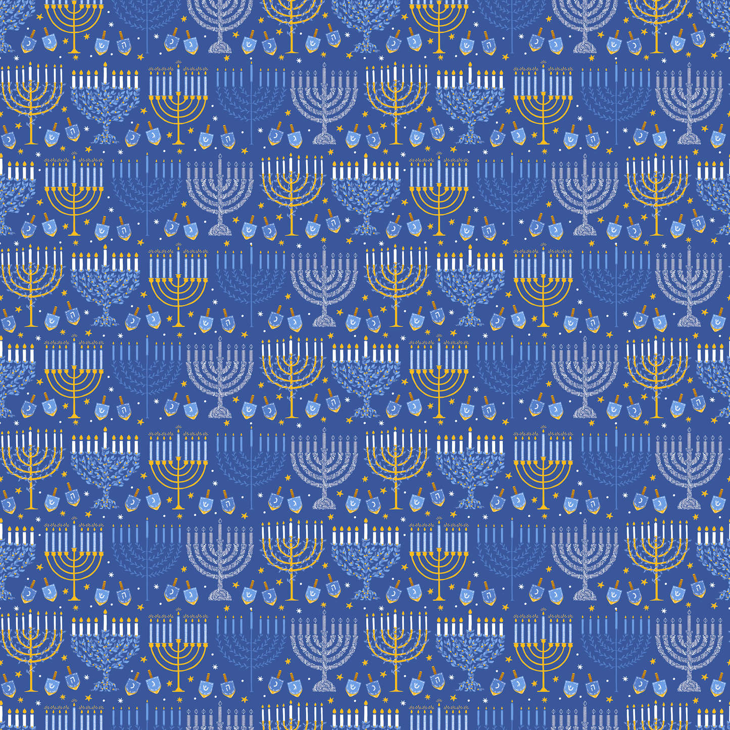Festival of Lights Collection Dreidel 12 x 12 Double-Sided Scrapbook Paper by SSC Designs - 15 Pack