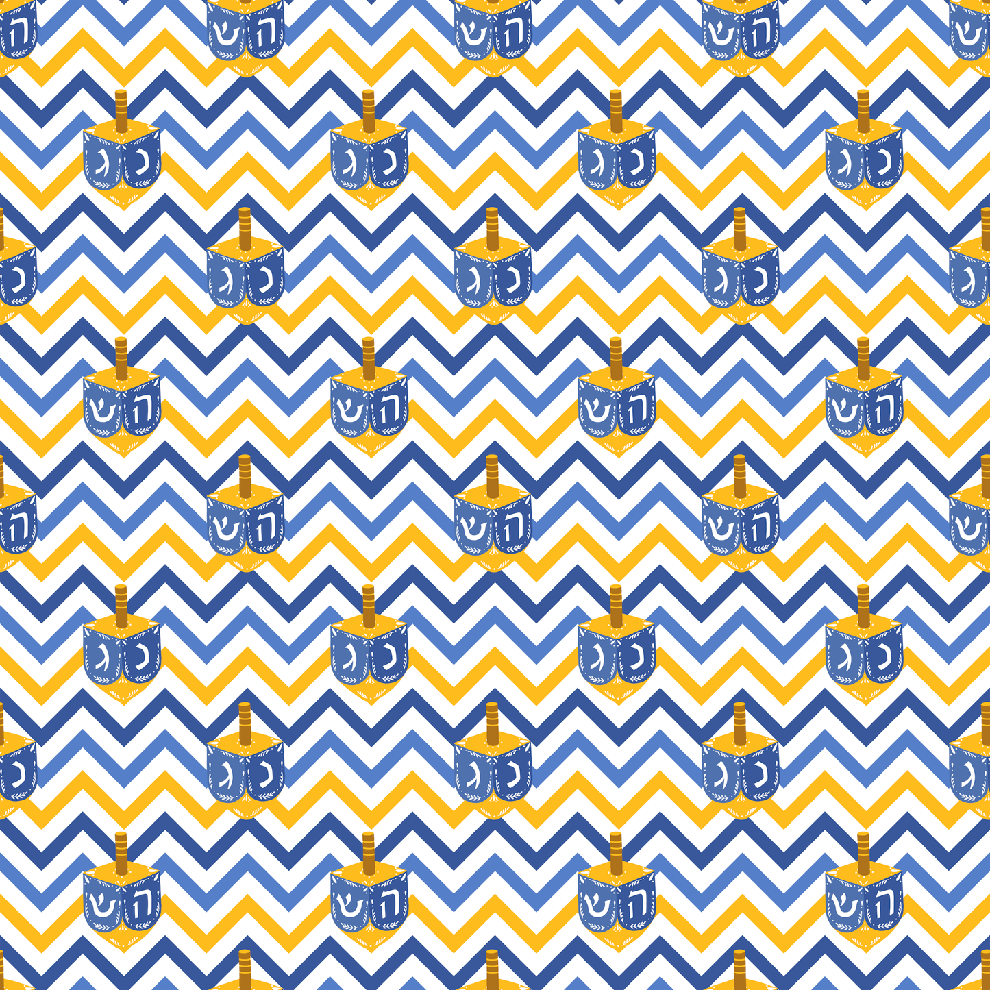 Festival of Lights Collection Dreidel 12 x 12 Double-Sided Scrapbook Paper by SSC Designs - 15 Pack
