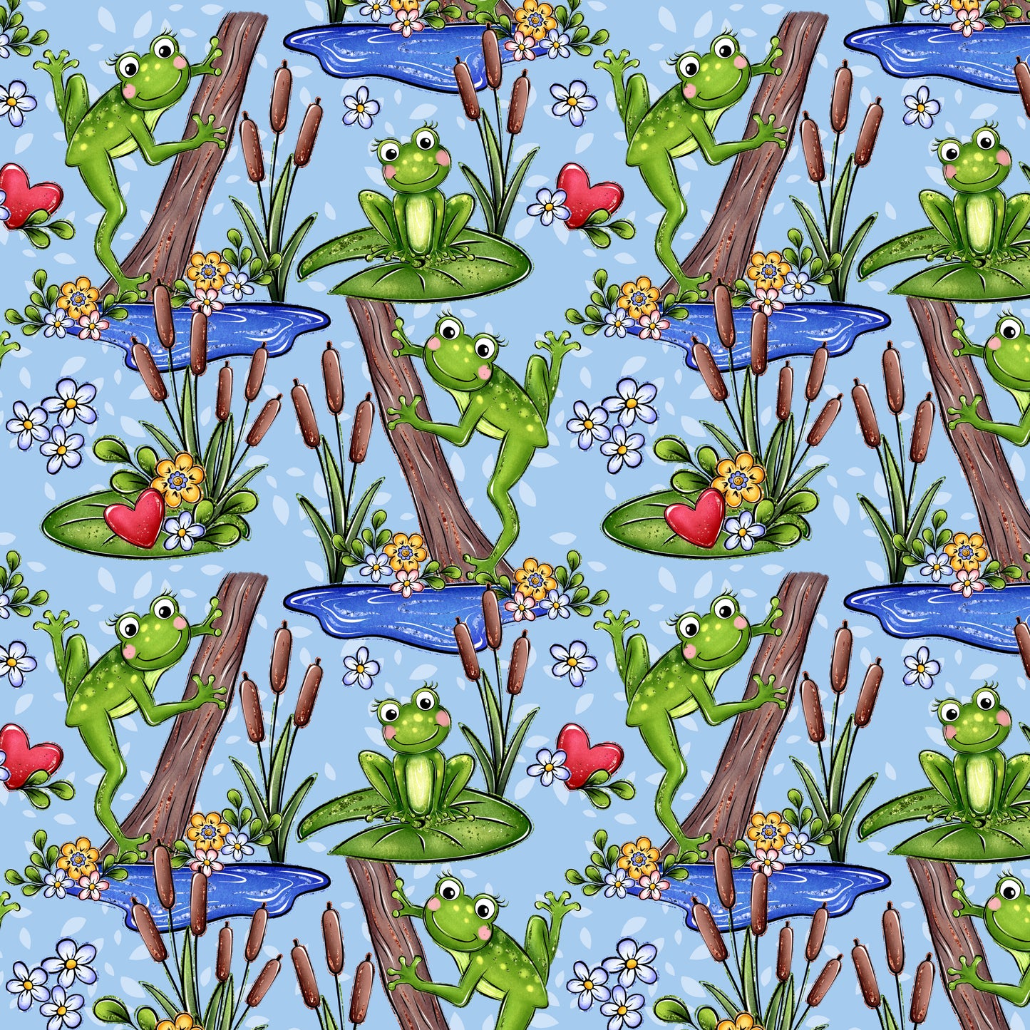 Phantasia Design's Frogs In The Morass Collection Tree Frogs 12 x 12 Double-Sided Scrapbook Paper - 15 Pack