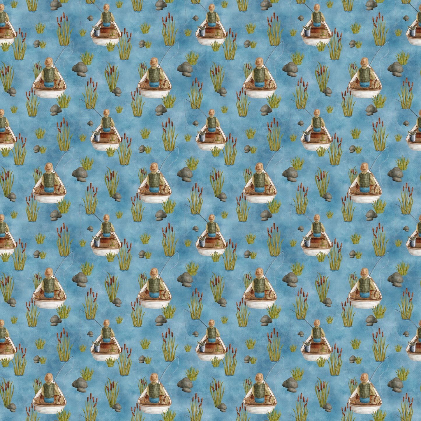 Fish Tales Collection Fish You Were Here 12 x 12 Double-Sided Scrapbook Paper by SSC Designs - 15 Pack