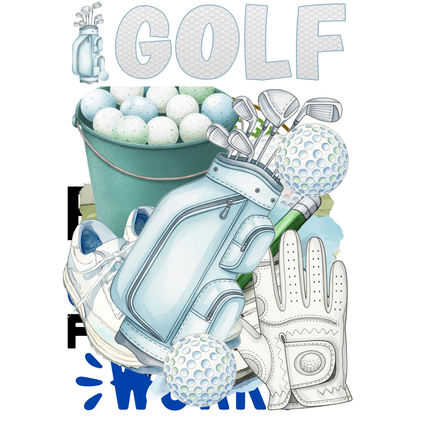 Go Big Sports Collection Golf Laser Cut Scrapbook Ephemera Embellishments by SSC Designs - 3 Packs