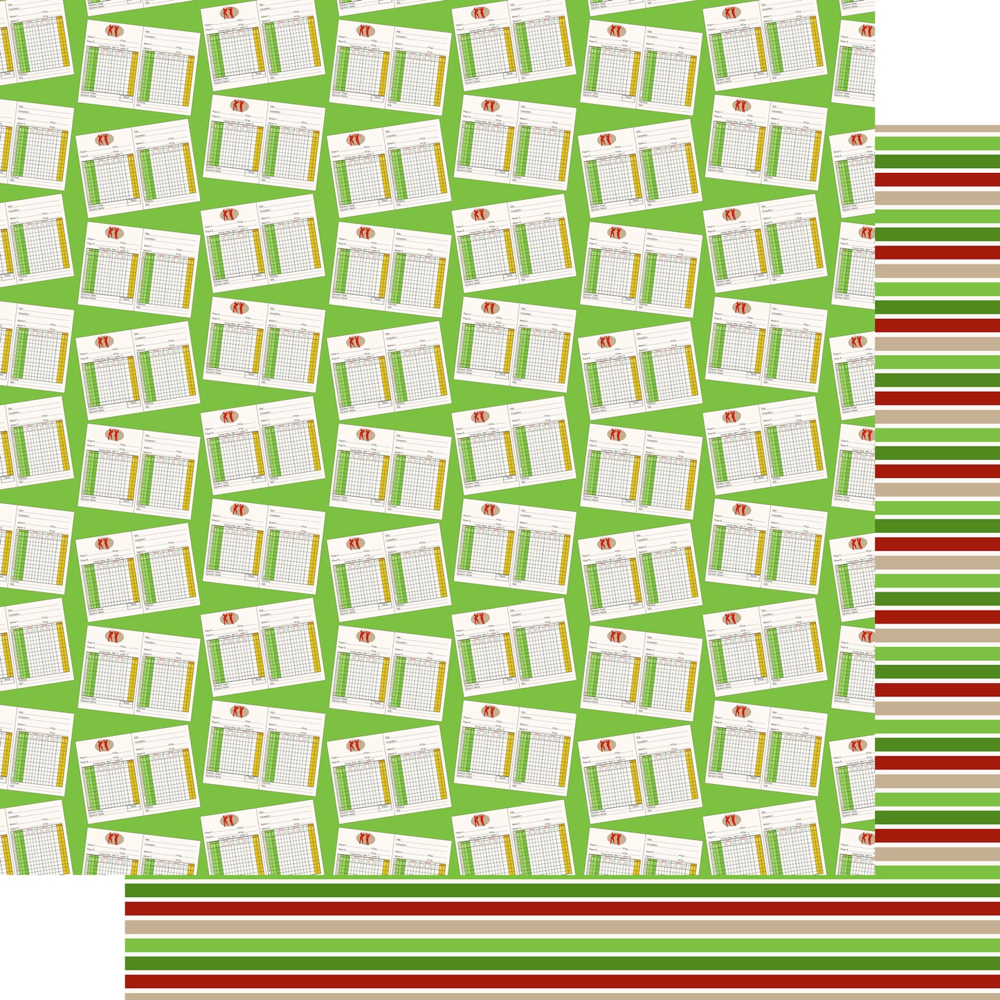Golfing Collection Par 3 12 x 12 Double-Sided Scrapbook Paper by SSC Designs - 15 Pack