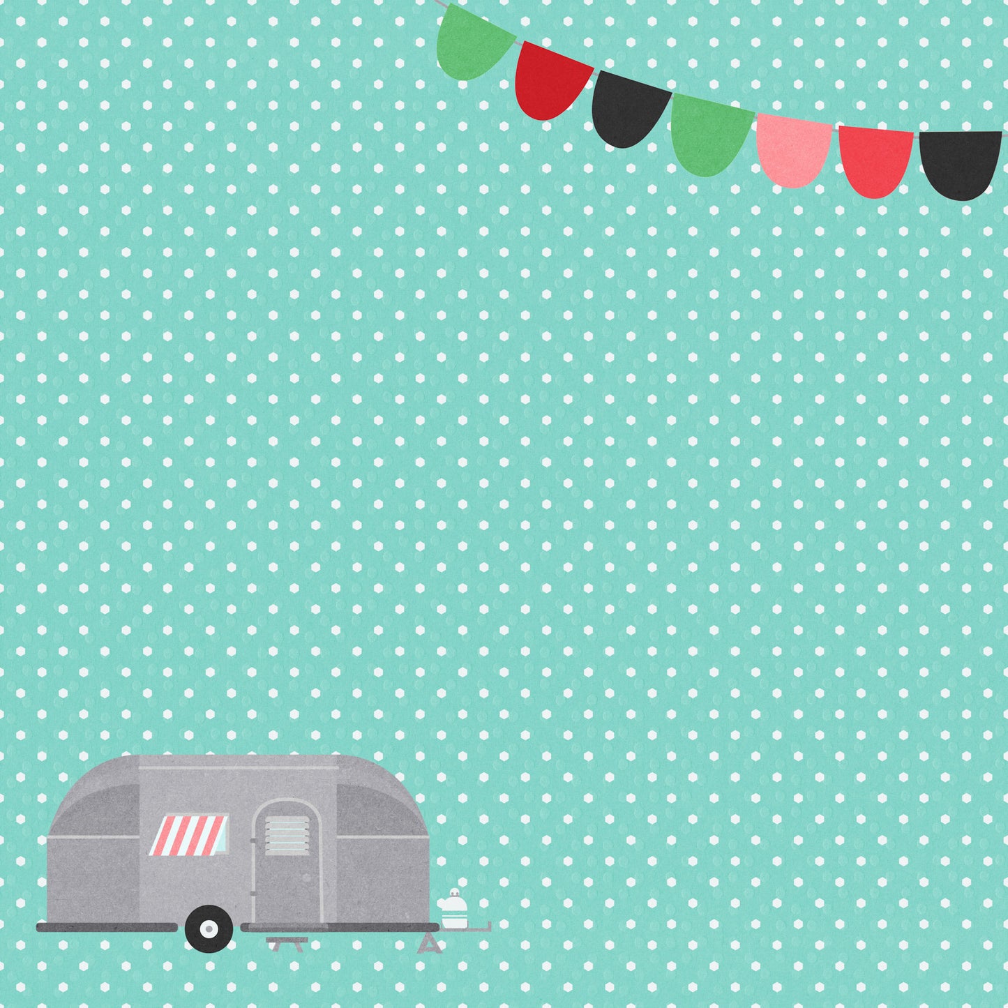 Glamping Collection Love My Glamper 12 x 12 Double-Sided Scrapbook Paper by SSC Designs - 15 Pack