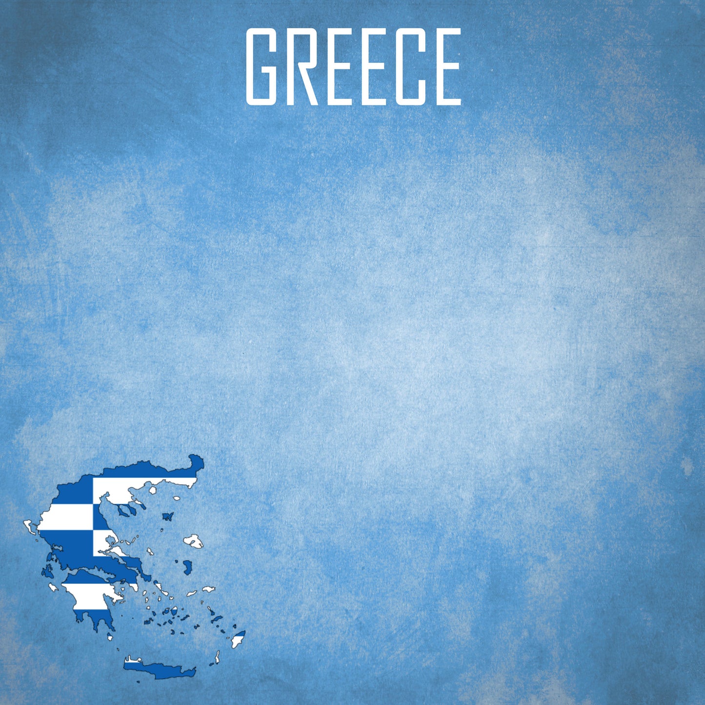 Greece Collection Flag of Greece 12 x 12 Double-Sided Scrapbook Paper by SSC Designs - 15 Pack