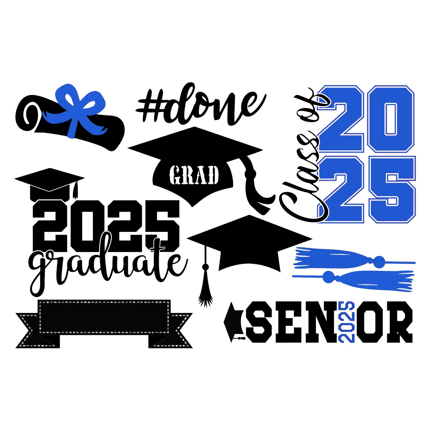 Graduate 2025 Collection Laser Cut Scrapbook Ephemera Embellishments by SSC Designs - 3 Packs