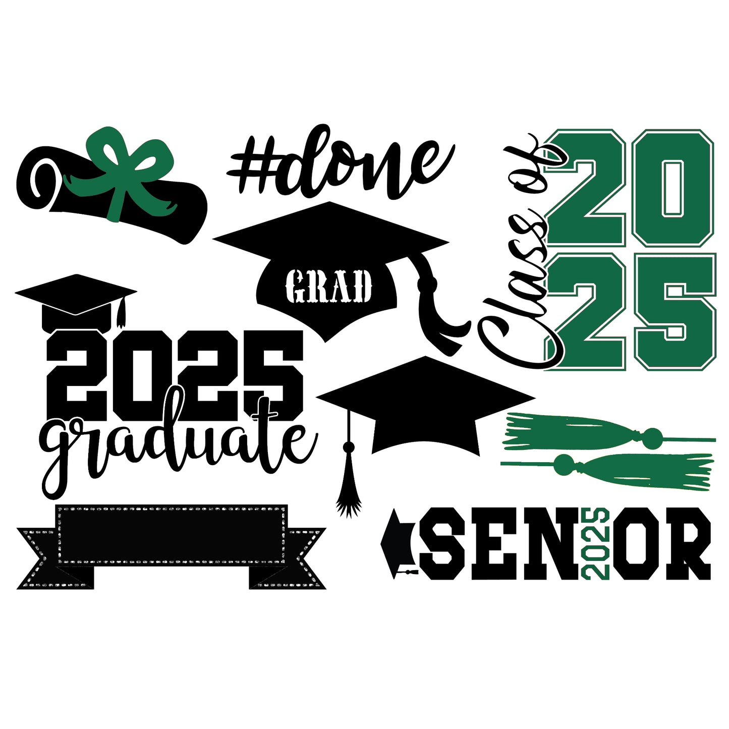 Graduate 2025 Collection Laser Cut Scrapbook Ephemera Embellishments by SSC Designs - 3 Packs