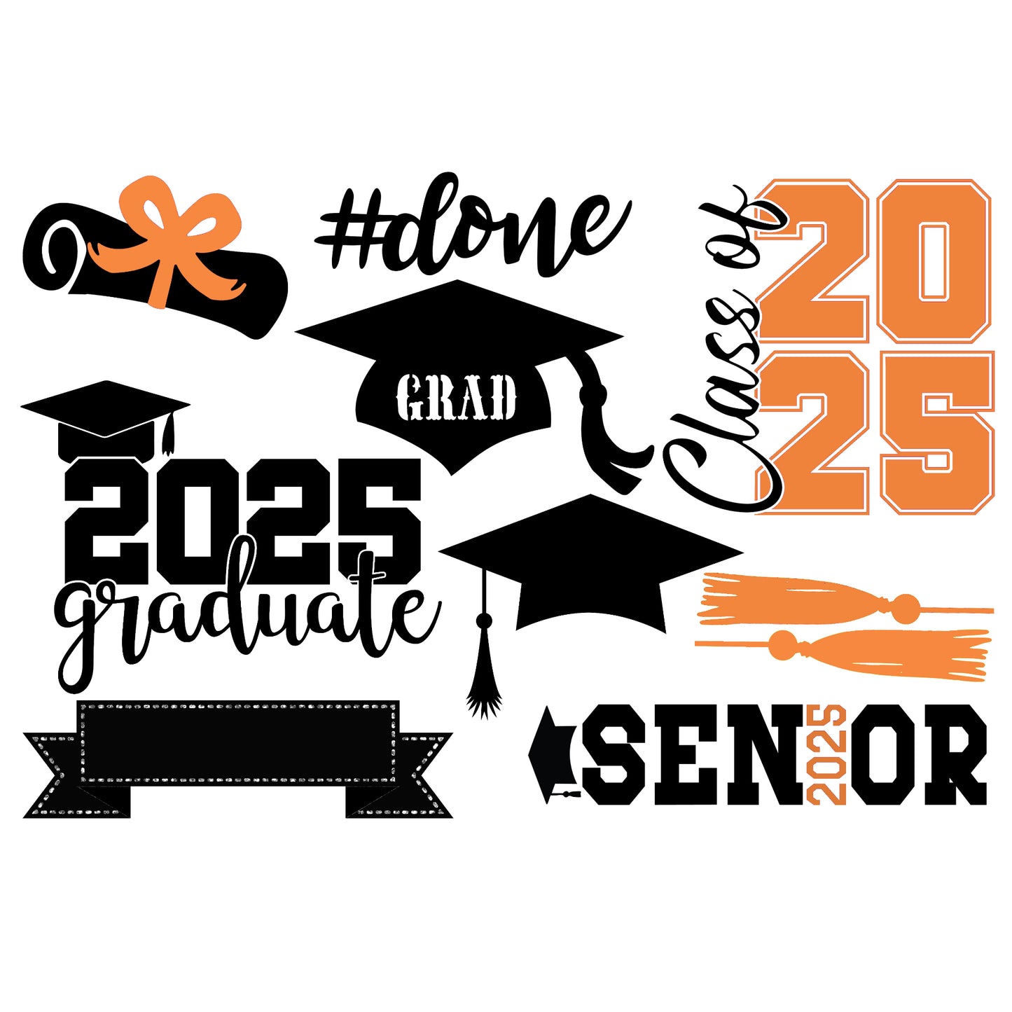 Graduate 2025 Collection Laser Cut Scrapbook Ephemera Embellishments by SSC Designs - 3 Packs