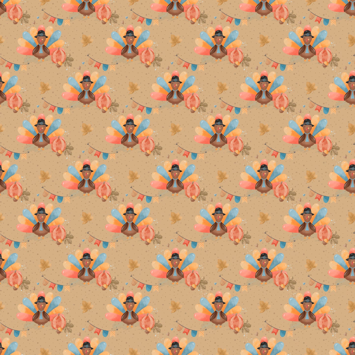 Give Thanks Collection Turkey Love 12 x 12 Double-Sided Scrapbook Paper by SSC Designs - 15 Pack