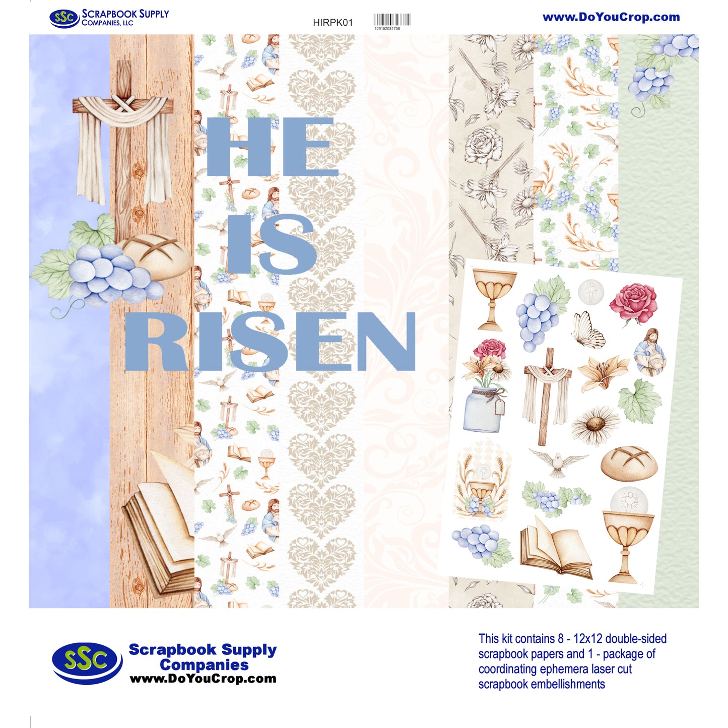 He Is Risen 12 x 12 Scrapbook Paper & Embellishment Kit by SSC Designs - 3 Kits