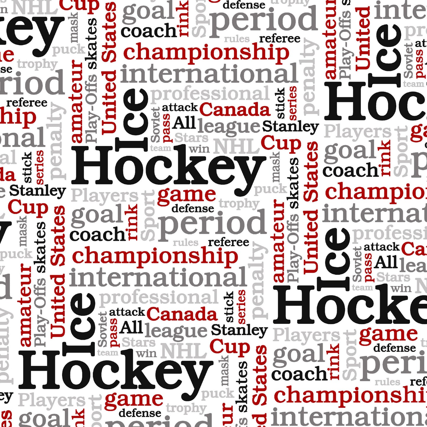 Hockey Season Collection Stick & Score 12 x 12 Double-Sided Scrapbook Paper by SSC Designs - 15 Pack
