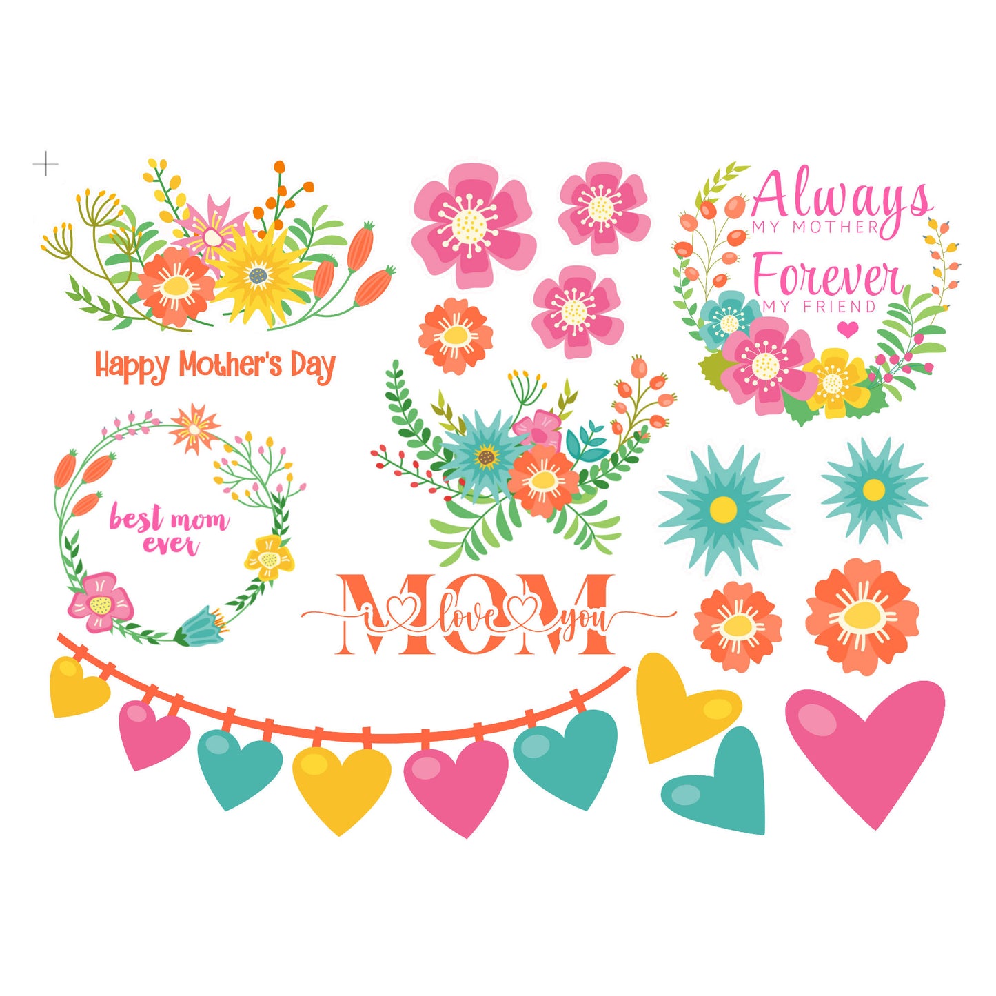 Happy Mother's Day Collection Laser Cut Scrapbook Ephemera Embellishments by SSC Designs - 3 Packs