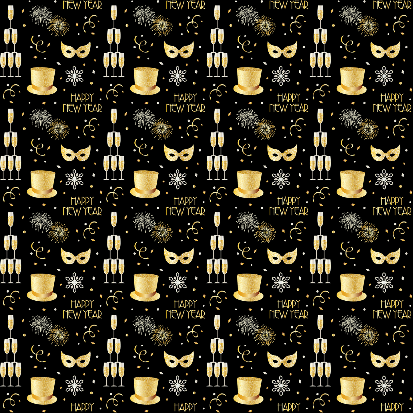 Happy New Year Collection Countdown to the New Year 12 x 12 Double-Sided Scrapbook Paper by SSC Designs - 15 Pack