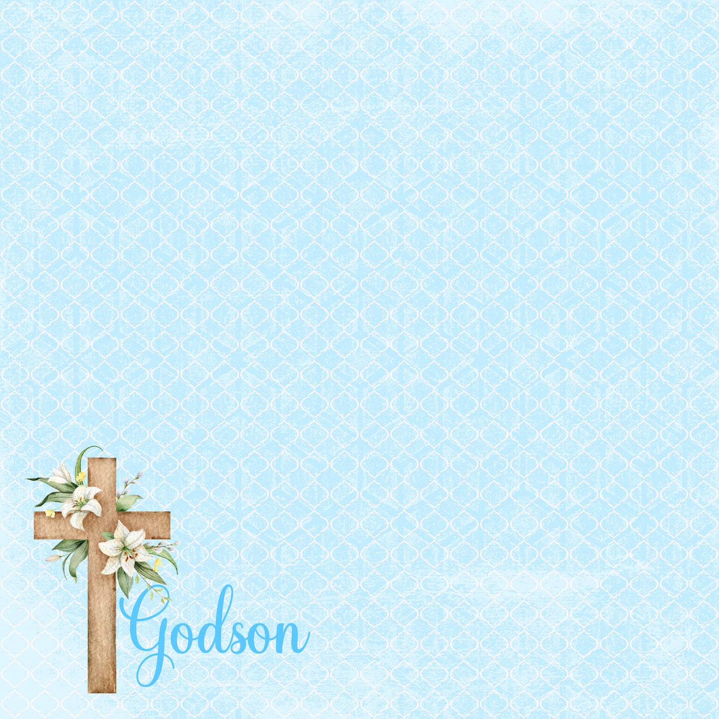 Holy Sacraments Collection Godson 12 x 12 Double-Sided Scrapbook Paper by SSC Designs - 15 Pack