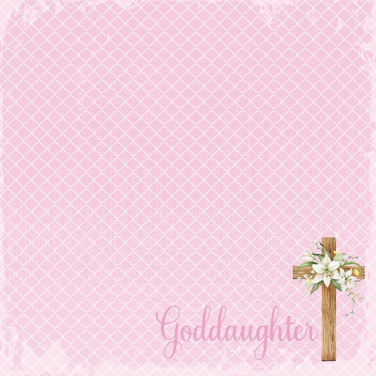 Holy Sacraments Collection Goddaughter 12 x 12 Double-Sided Scrapbook Paper by SSC Designs