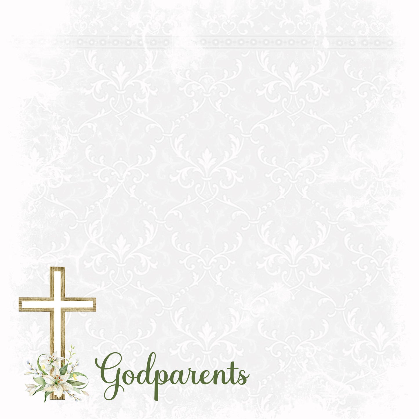 Holy Sacraments Collection Godparents 12 x 12 Double-Sided Scrapbook Paper by SSC Designs - 15 Pack