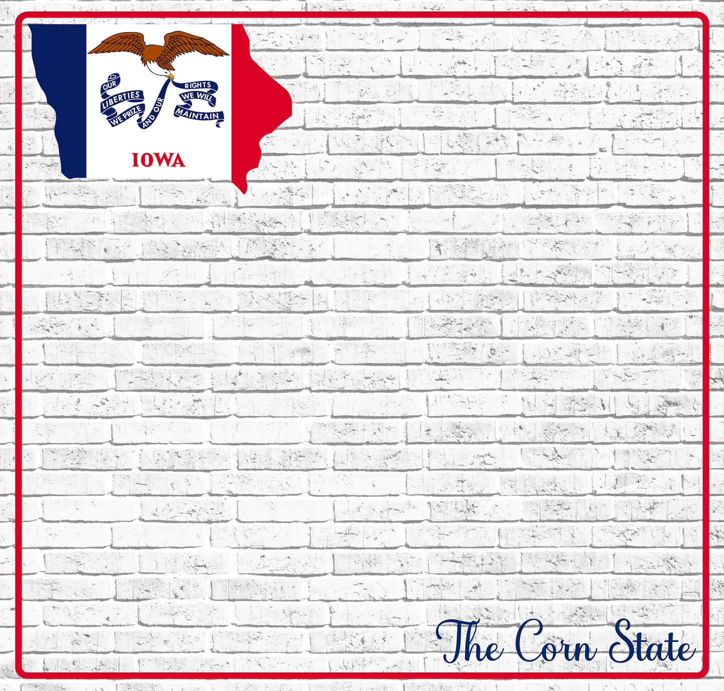 Fifty States Collection Iowa 12 x 12 Double-Sided Scrapbook Paper by SSC Designs - 15 Pack