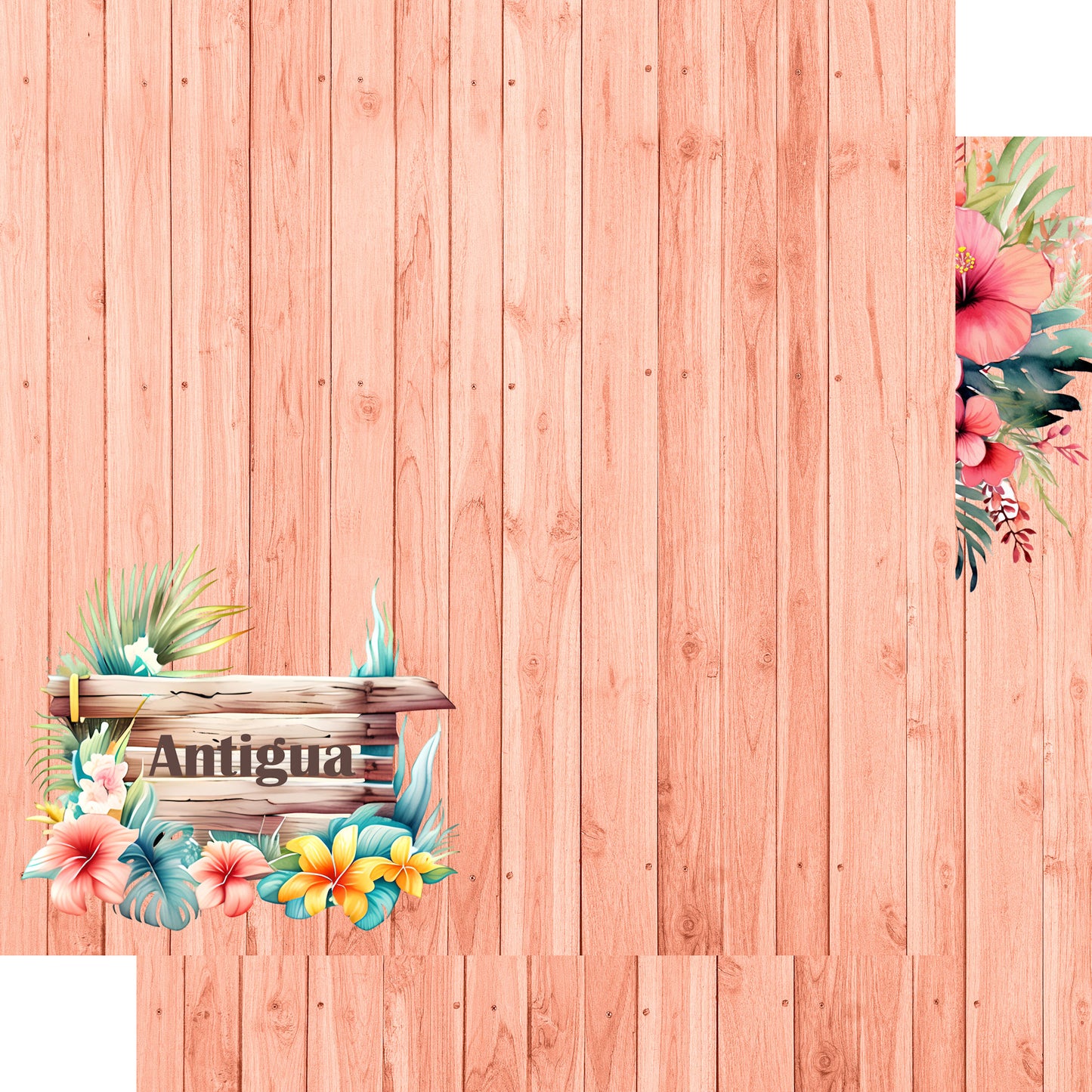 Island Life Collection Antigua 12 x 12 Double-Sided Scrapbook Paper by SSC Designs - 15 Pack