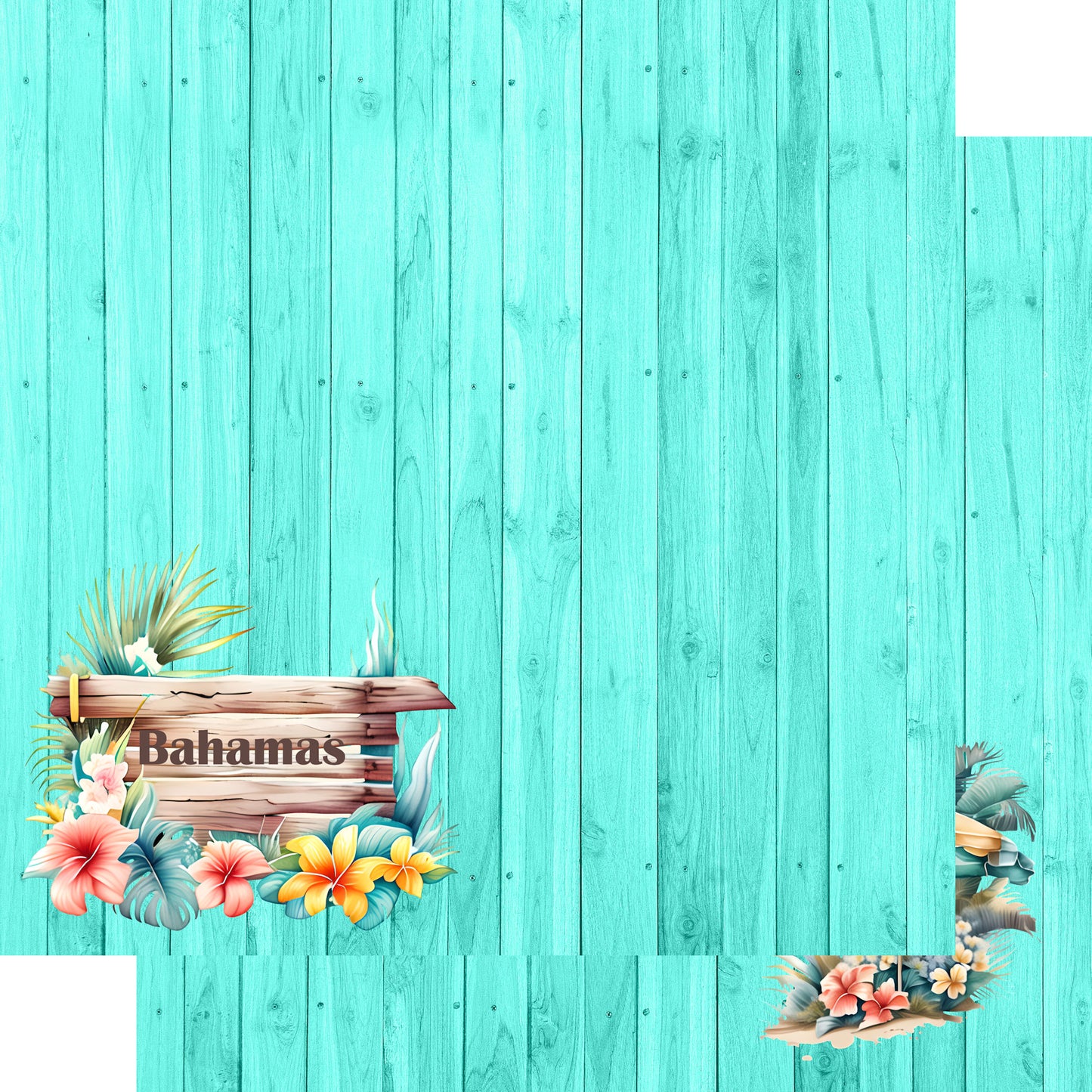 Island Life Collection Bahamas 12 x 12 Double-Sided Scrapbook Paper by SSC Designs - 15 Pack