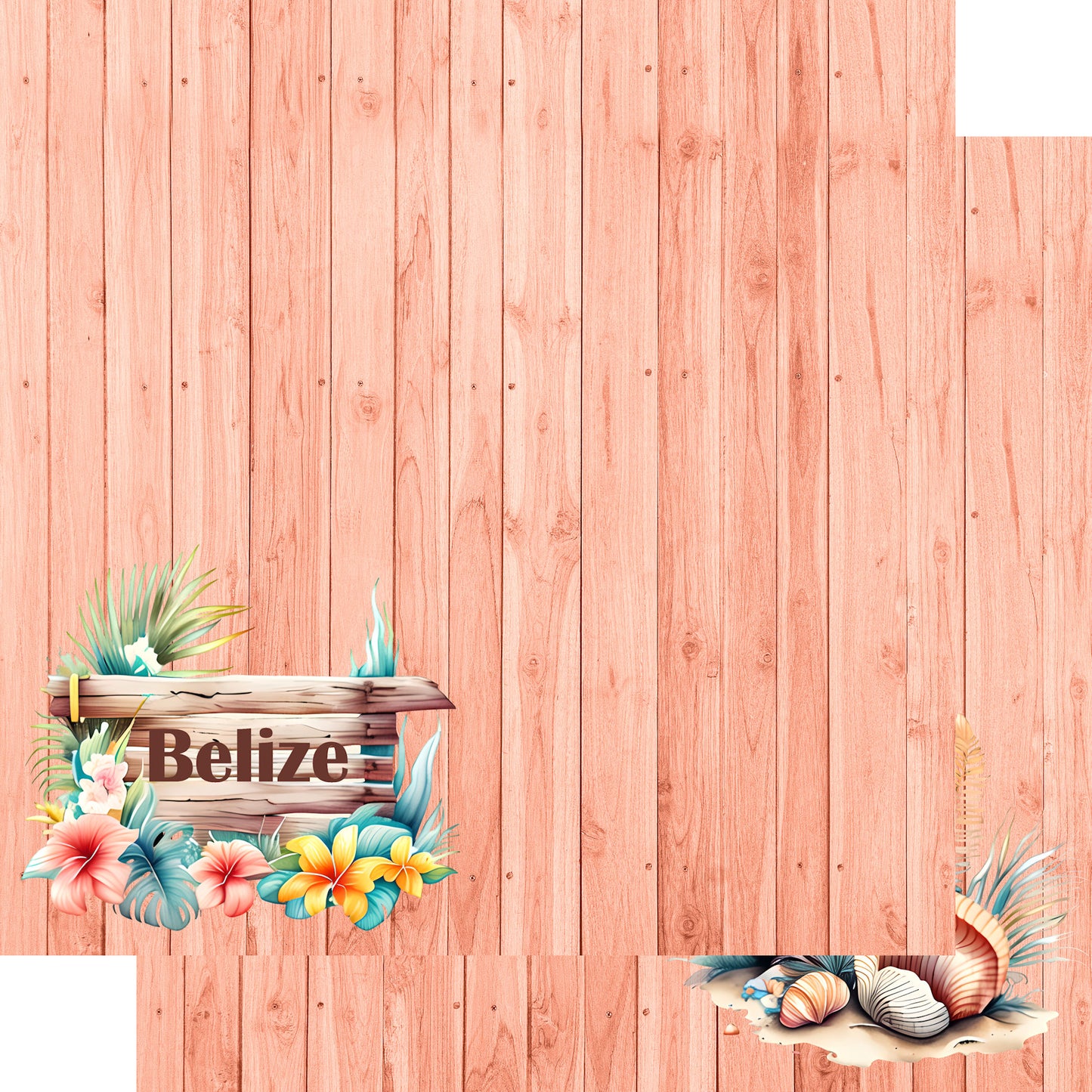 Island Life Collection Belize 12 x 12 Double-Sided Scrapbook Paper by SSC Designs - 15 Pack