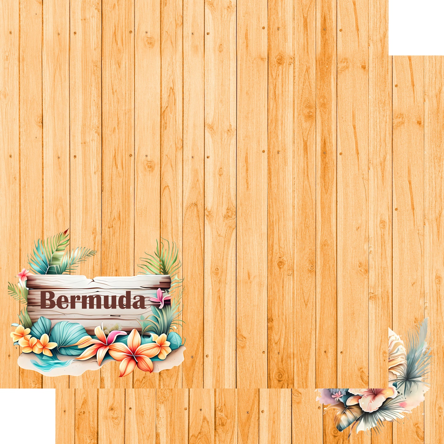 Island Life Collection Bermuda 12 x 12 Double-Sided Scrapbook Paper by SSC Designs - 15 Pack