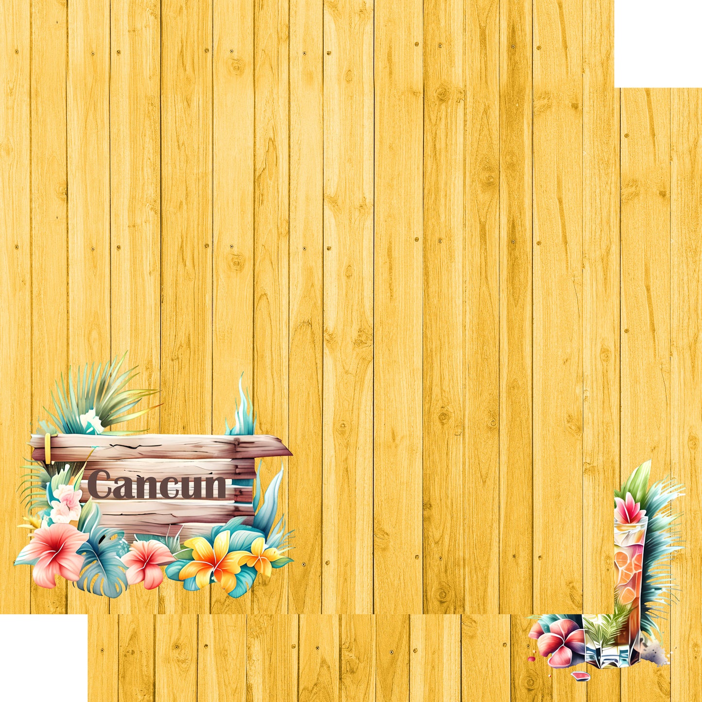 Island Life Collection Cancun 12 x 12 Double-Sided Scrapbook Paper by SSC Designs - 15 Pack