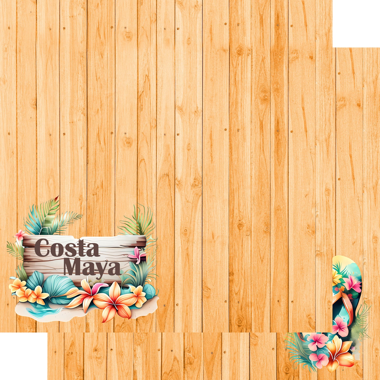 Island Life Collection Costa Maya 12 x 12 Double-Sided Scrapbook Paper by SSC Designs - 15 Pack