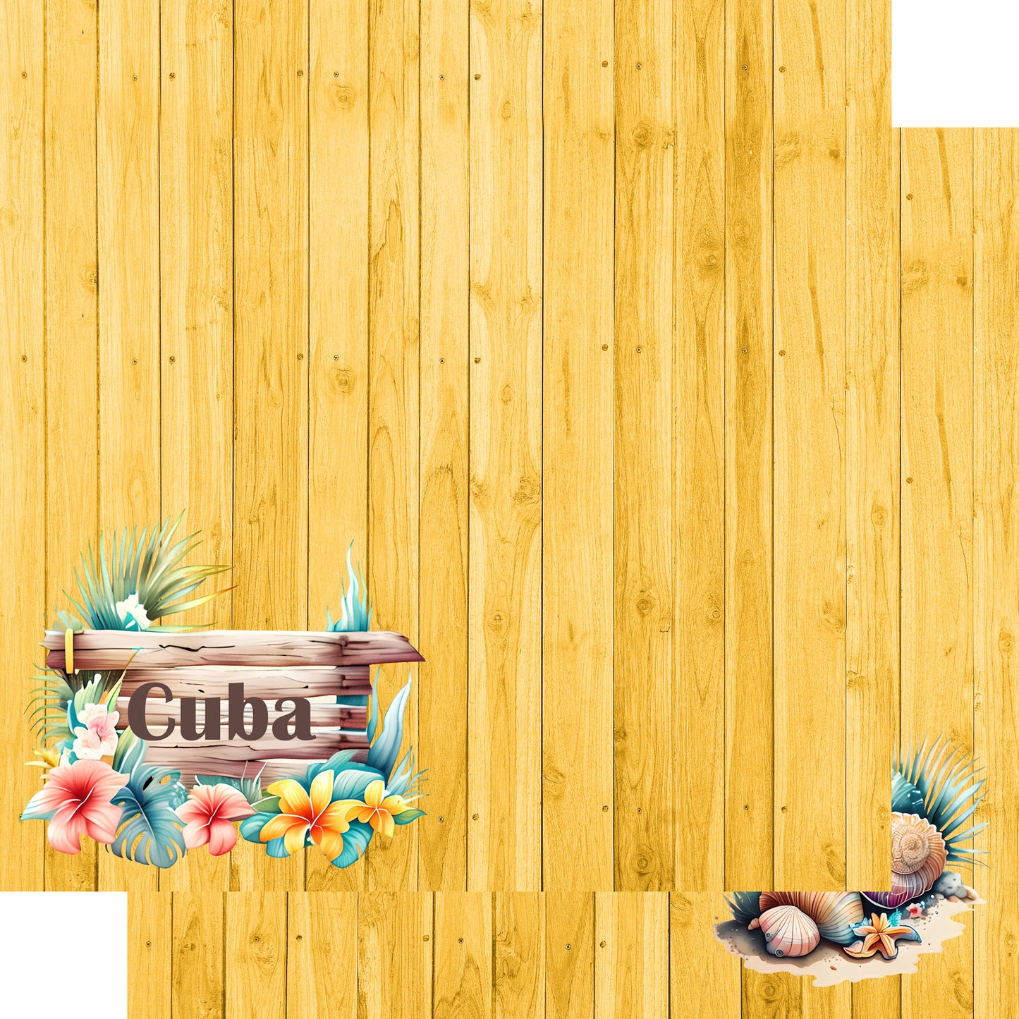 Island Life Collection Cuba 12 x 12 Double-Sided Scrapbook Paper by SSC Designs - 15 Pack