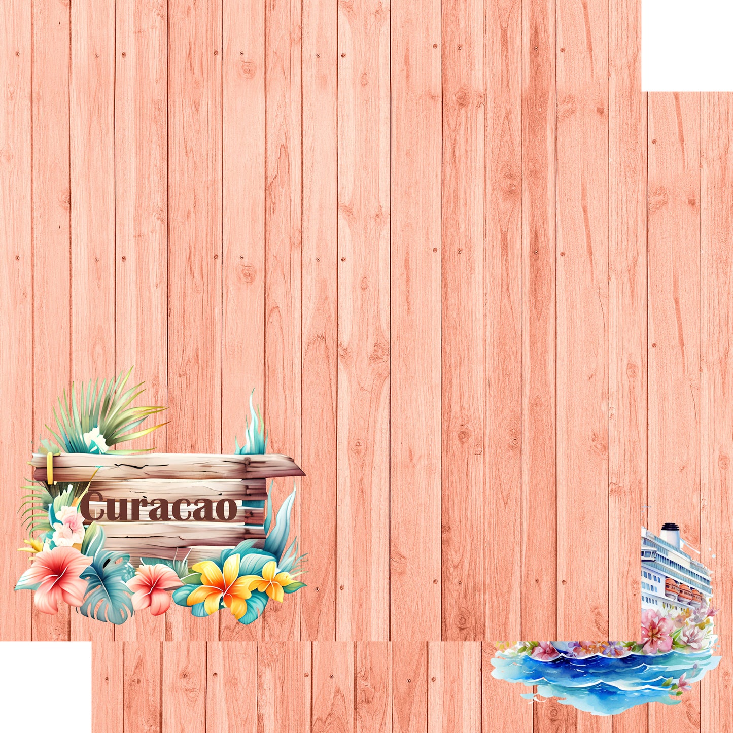 Island Life Collection Curacao 12 x 12 Double-Sided Scrapbook Paper by SSC Designs - 15 Pack