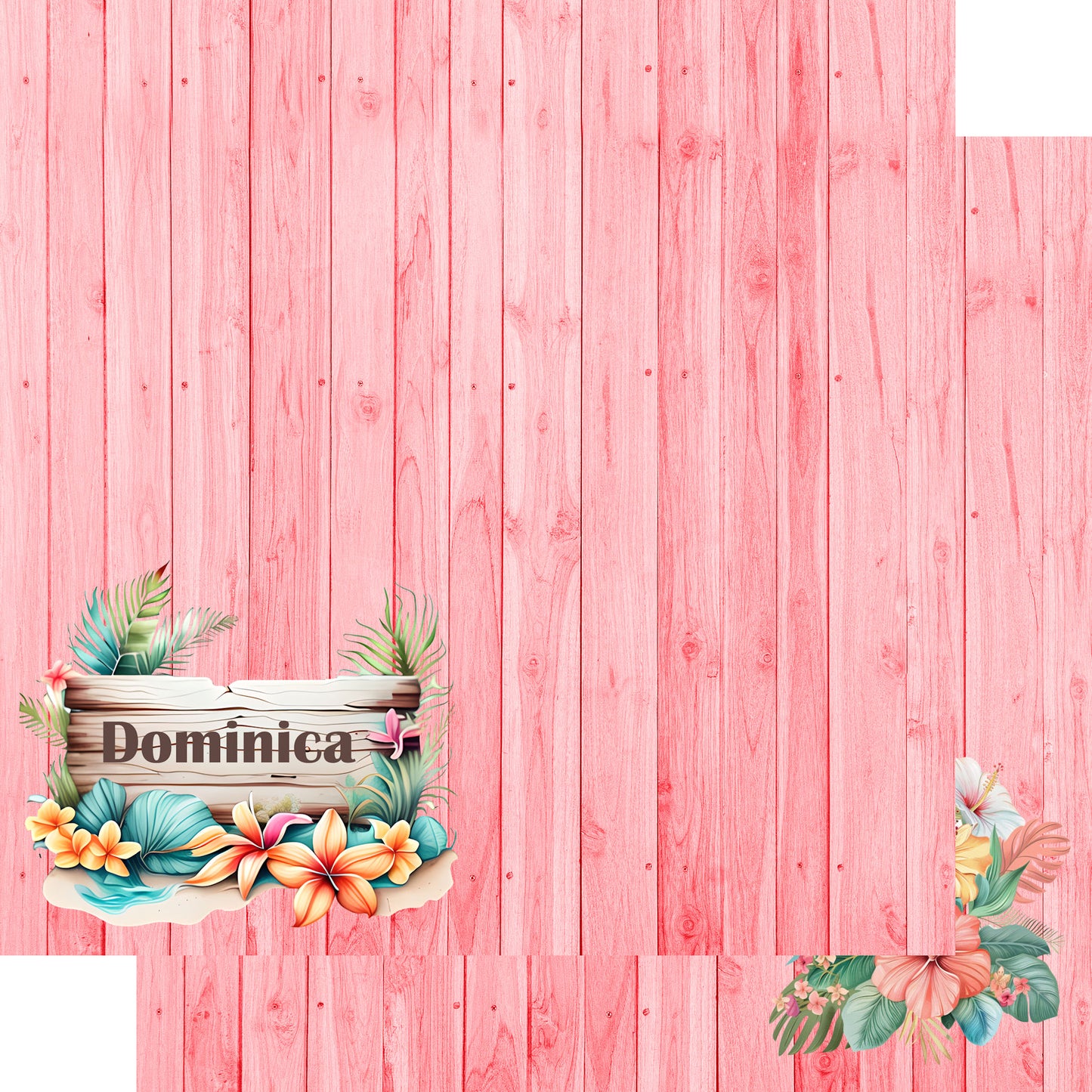 Island Life Collection Dominica 12 x 12 Double-Sided Scrapbook Paper by SSC Designs - 15 Pack
