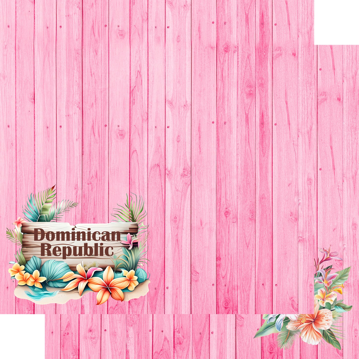 Island Life Collection Dominican Republic 12 x 12 Double-Sided Scrapbook Paper by SSC Designs - 15 Pack