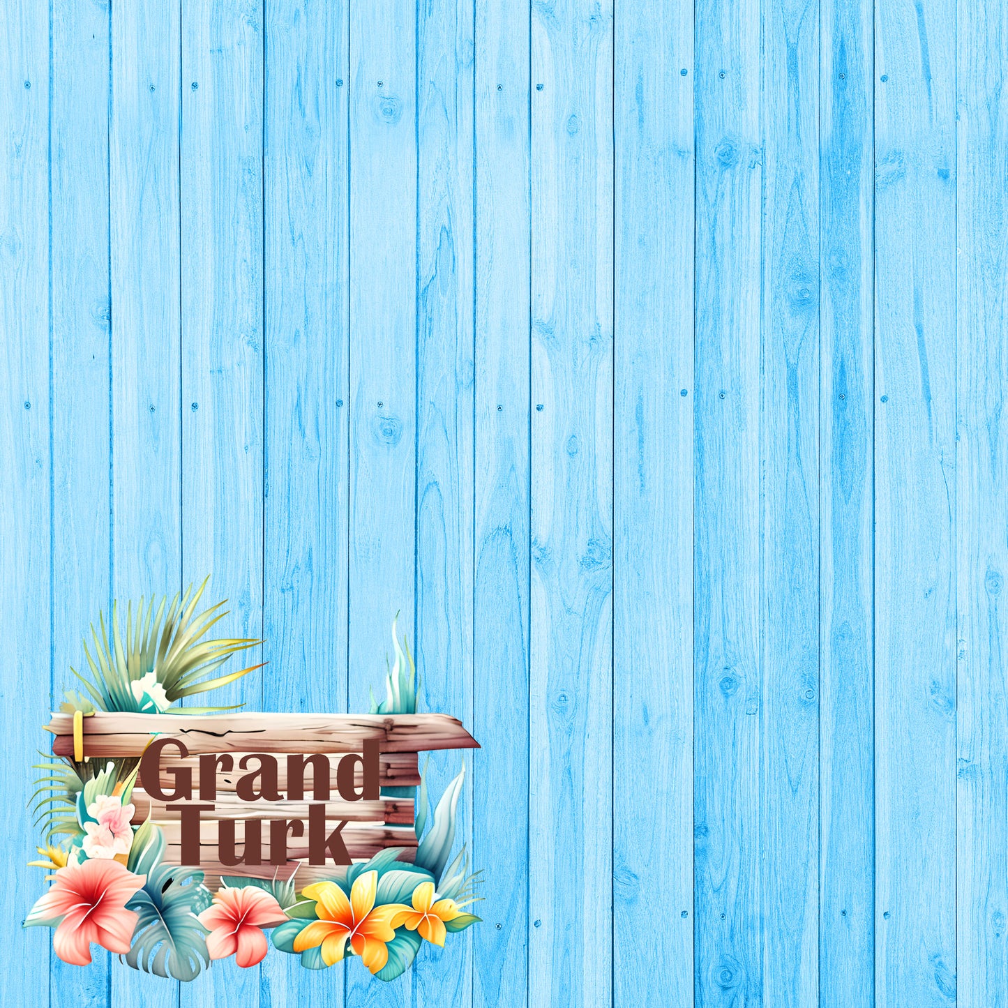 Island Life Collection Grand Turk 12 x 12 Double-Sided Scrapbook Paper by SSC Designs - 15 Pack