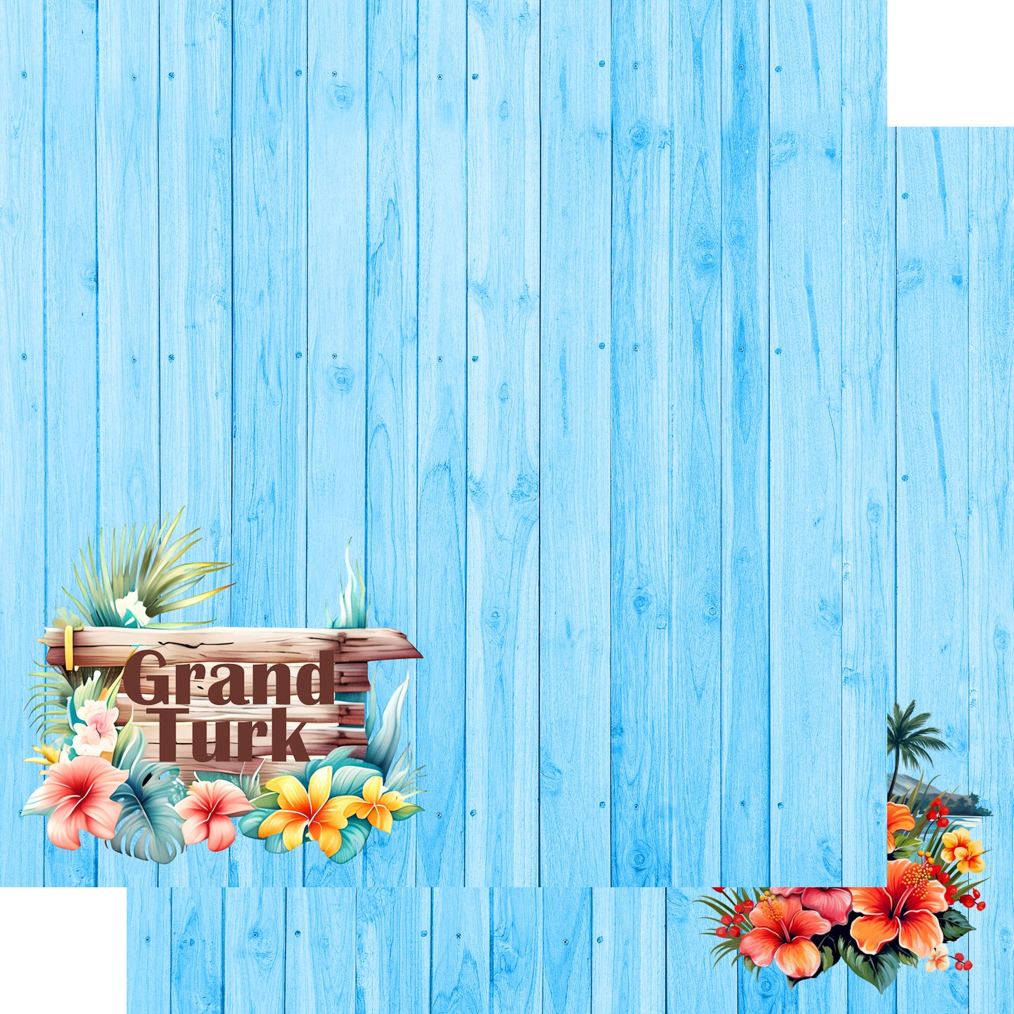 Island Life Collection Grand Turk 12 x 12 Double-Sided Scrapbook Paper by SSC Designs - 15 Pack