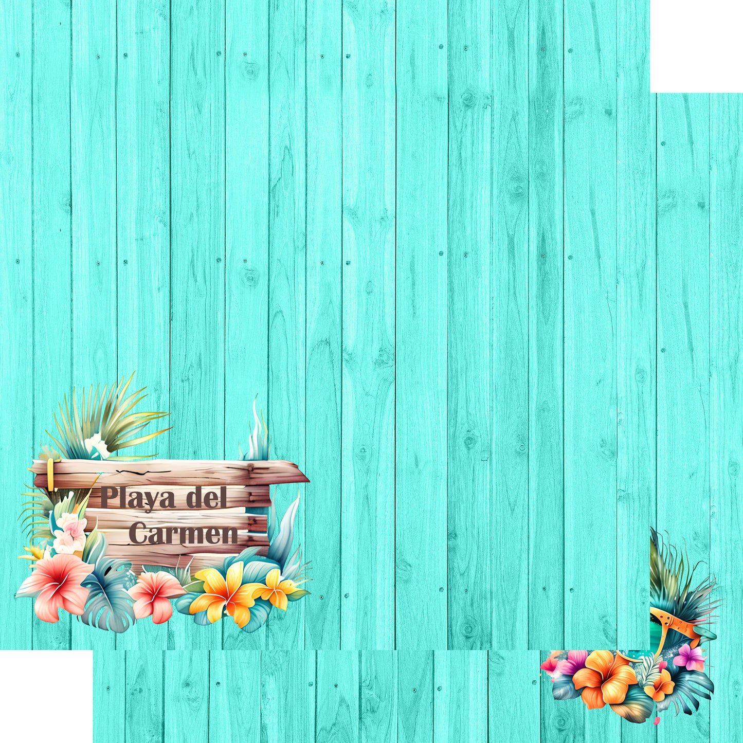 Island Life Collection Playa del Carmen 12 x 12 Double-Sided Scrapbook Paper by SSC Designs - 15 Pack