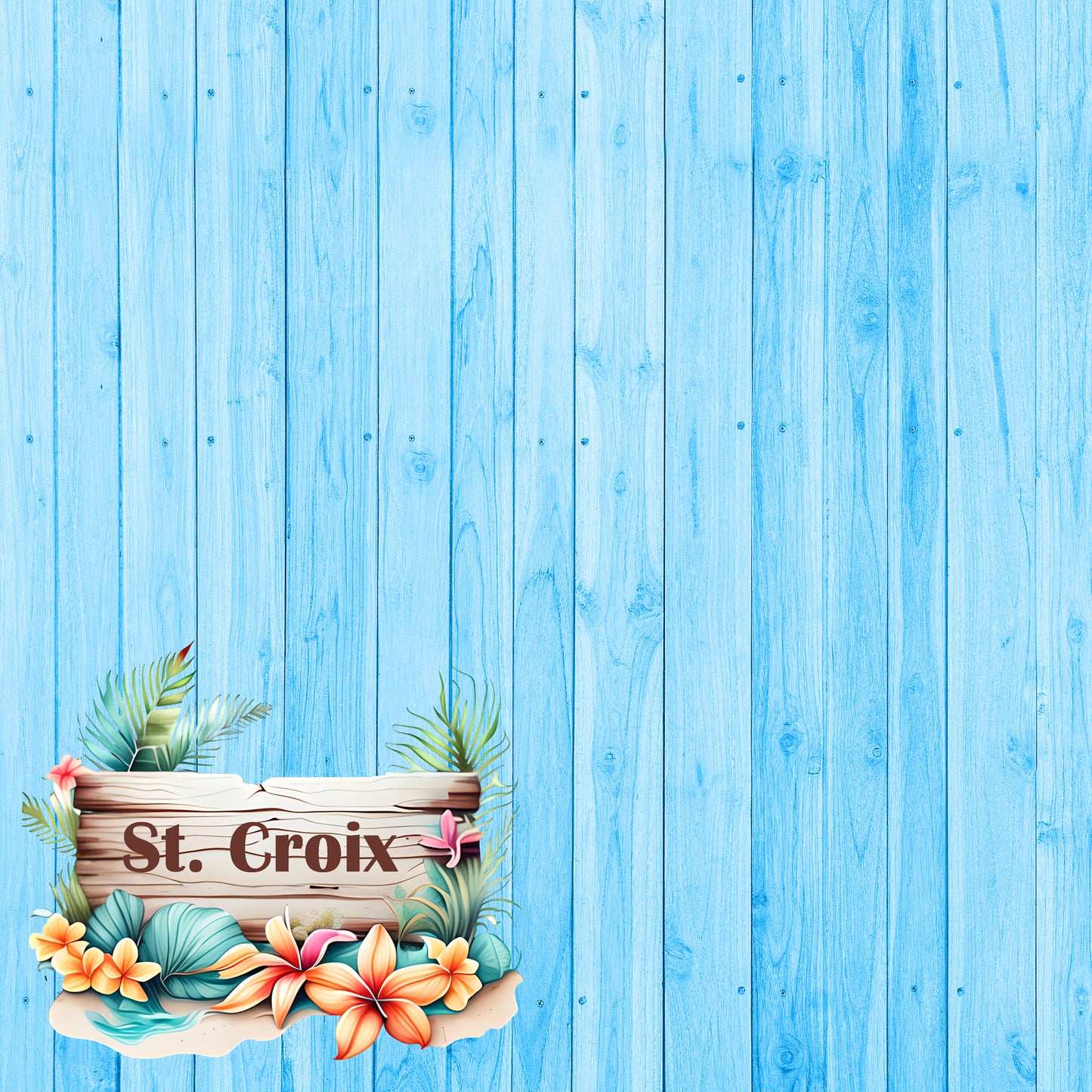 Island Life Collection St. Croix 12 x 12 Double-Sided Scrapbook Paper by SSC Designs - 15 Pack