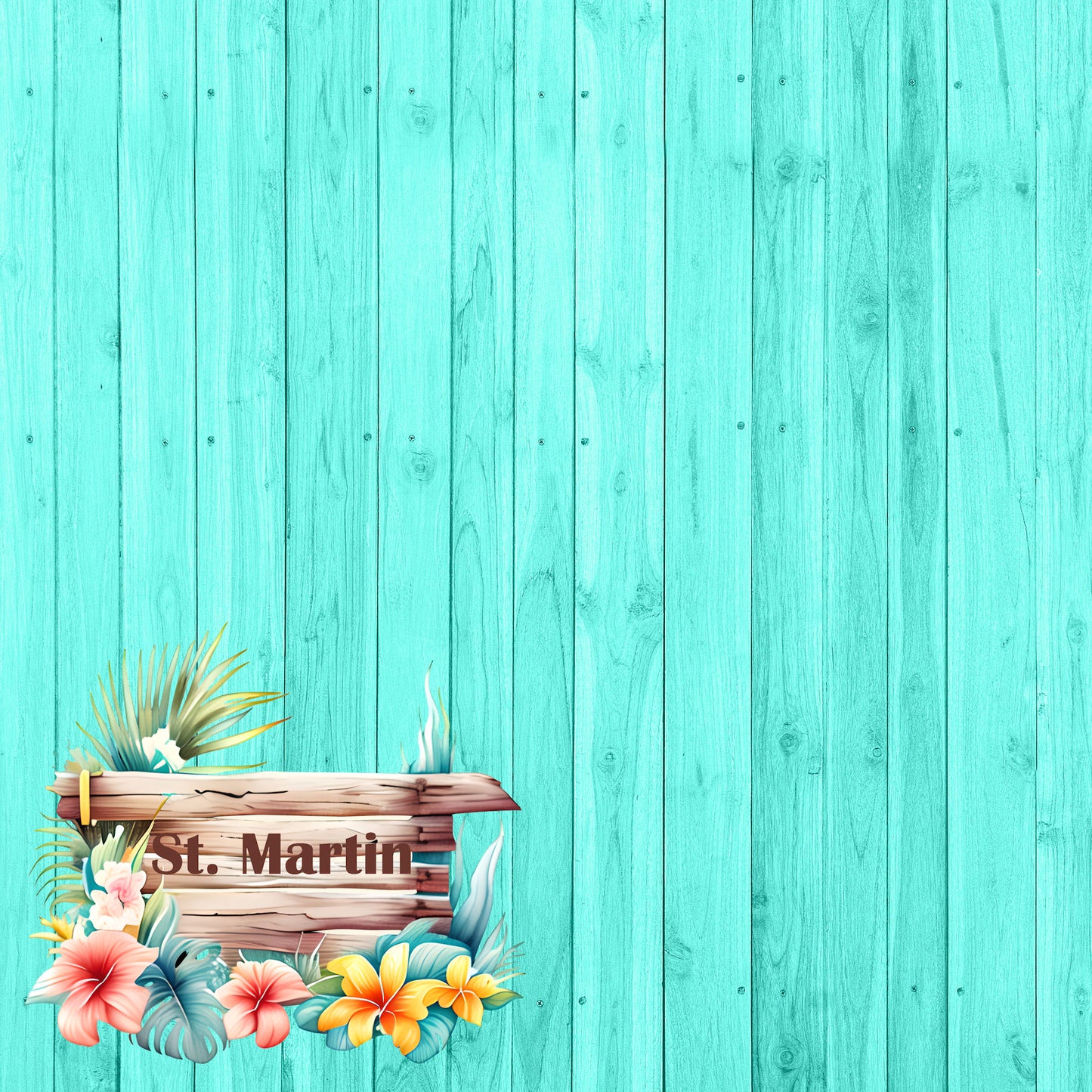 Island Life Collection St. Martin 12 x 12 Double-Sided Scrapbook Paper by SSC Designs - 15 Pack