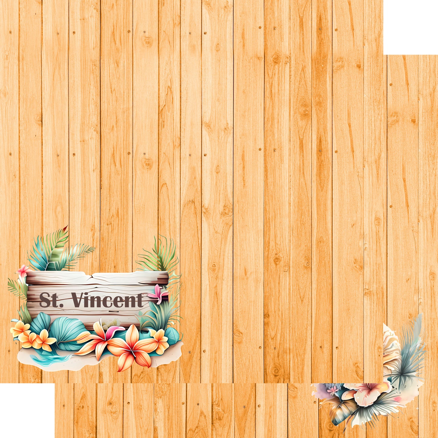 Island Life Collection St. Vincent 12 x 12 Double-Sided Scrapbook Paper by SSC Designs - 15 Pack