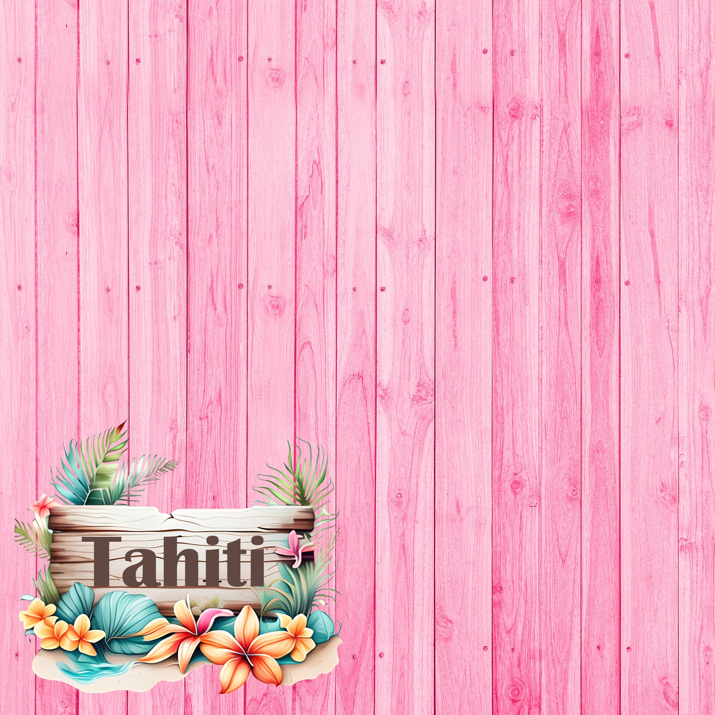 Island Life Collection Tahiti 12 x 12 Double-Sided Scrapbook Paper by SSC Designs - 15 Pack