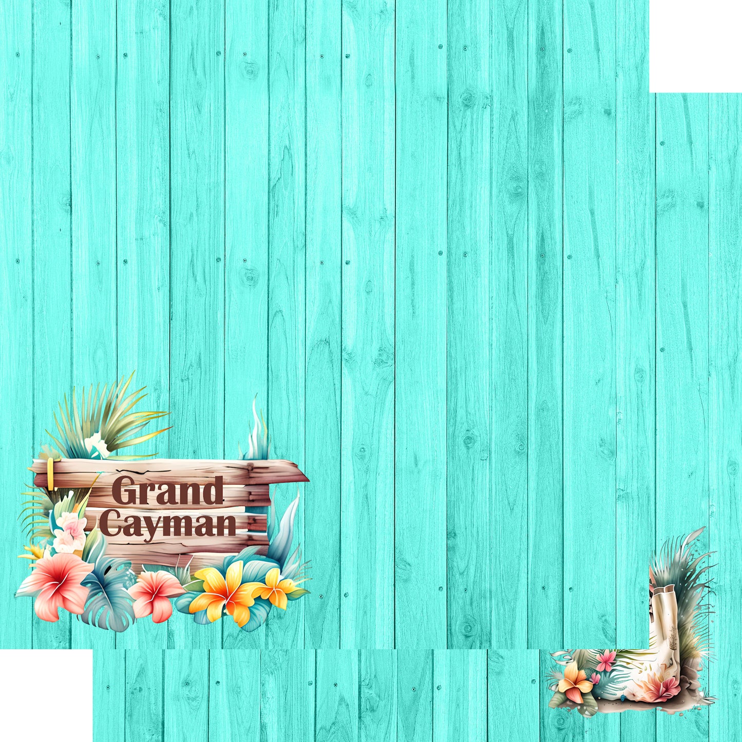 Island Life Collection Grand Cayman 12 x 12 Double-Sided Scrapbook Paper by SSC Designs - 15 Pack