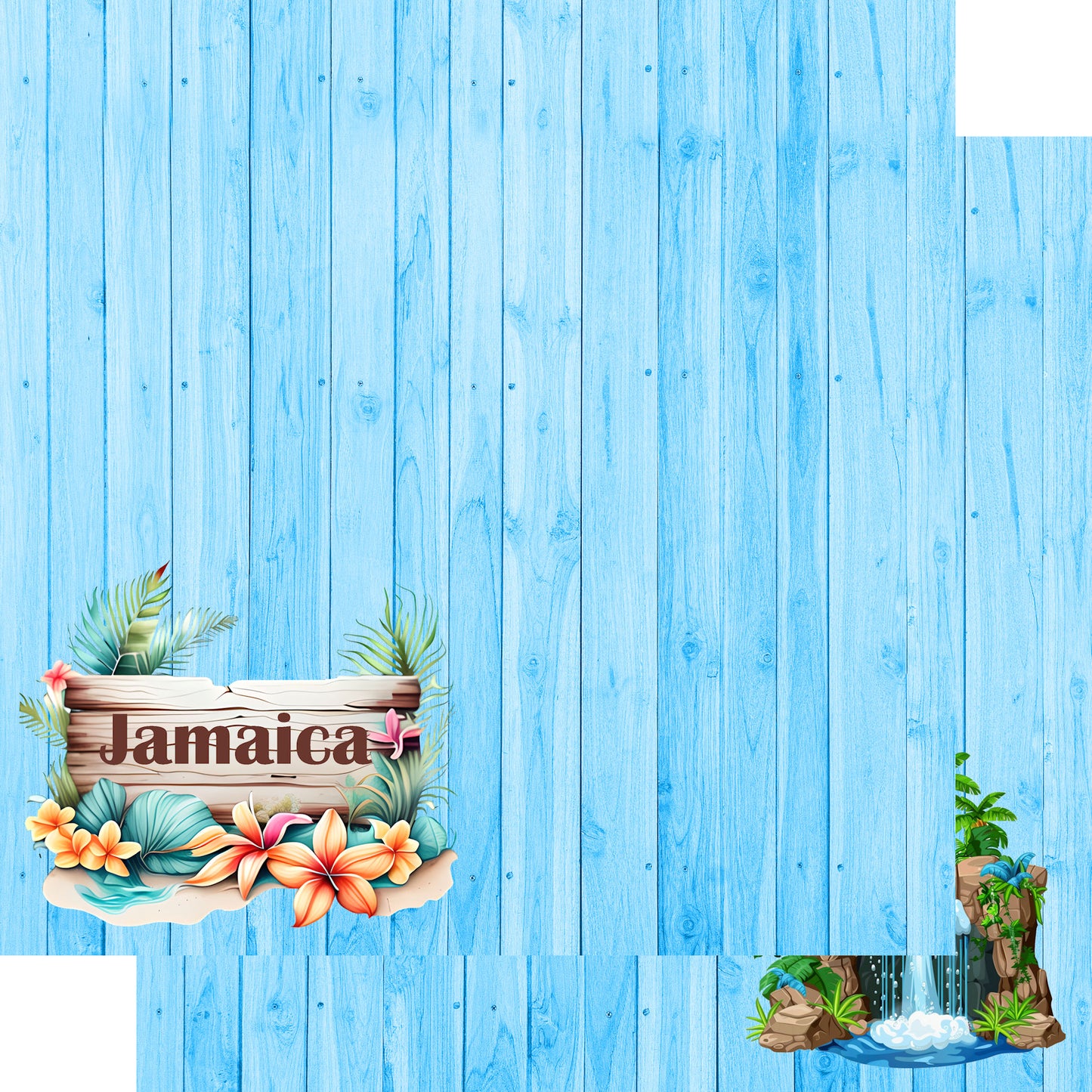 Island Life Collection Jamaica 12 x 12 Double-Sided Scrapbook Paper by SSC Designs - 15 Pack