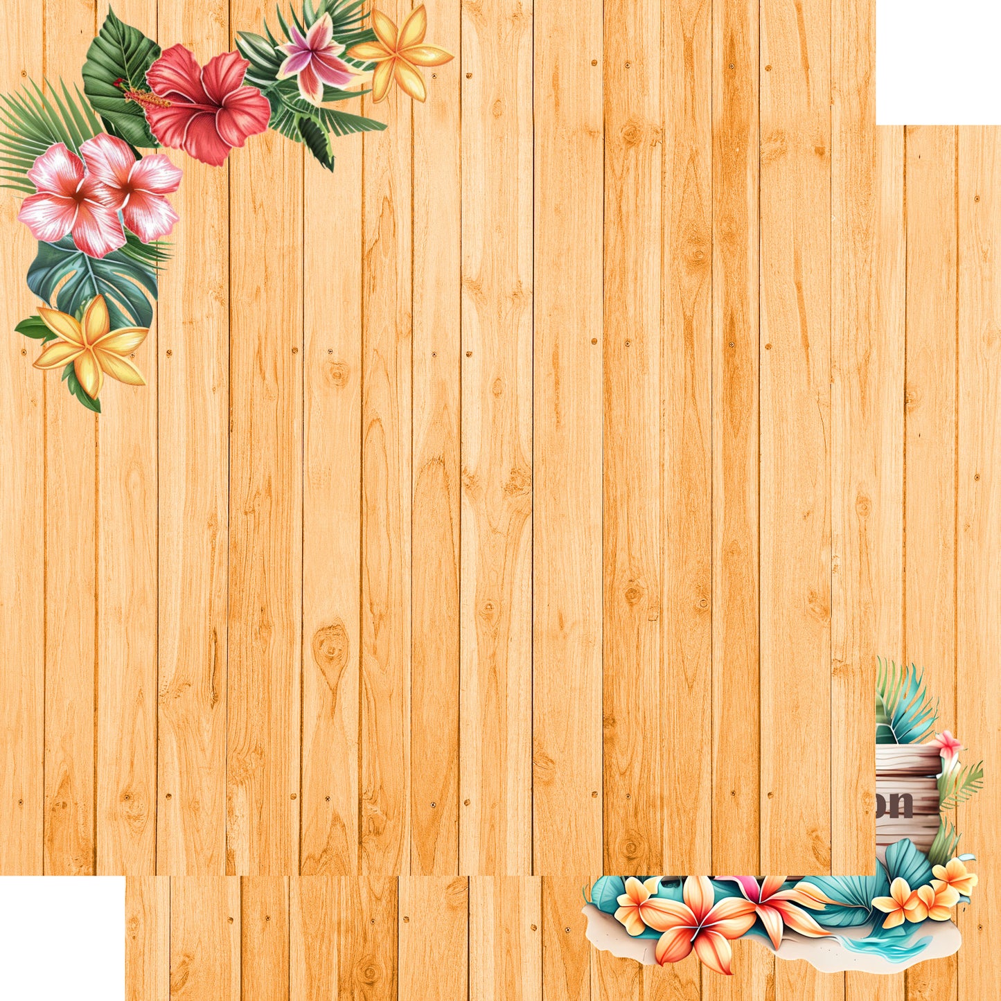 Island Life Collection Honeymoon 12 x 12 Double-Sided Scrapbook Paper by SSC Designs - 15 Pack